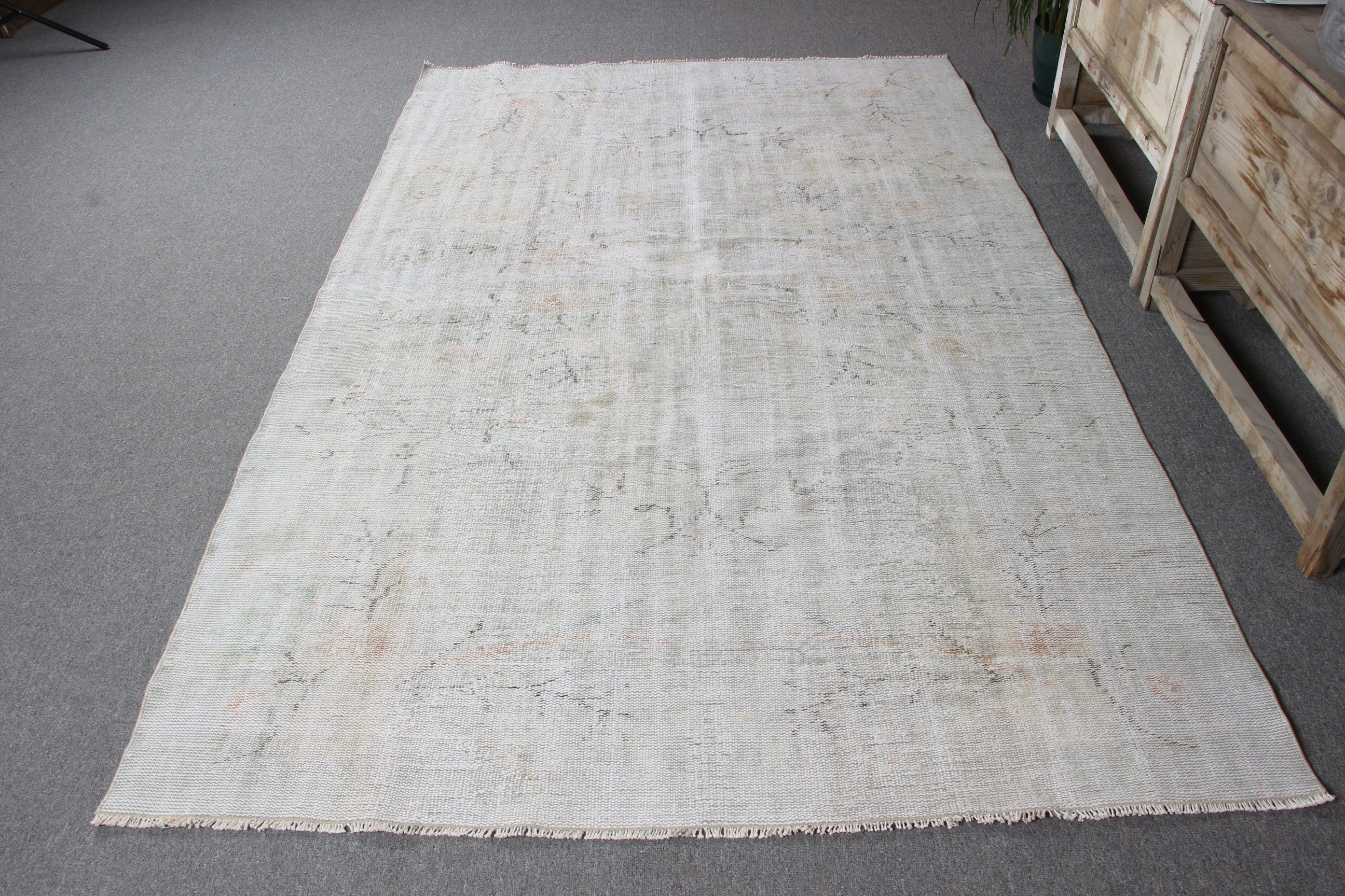 Oushak Rugs, Vintage Rug, Turkish Rugs, Salon Rug, Geometric Rugs, Aztec Rugs, 5.2x8.3 ft Large Rugs, Bedroom Rugs, Beige Modern Rugs