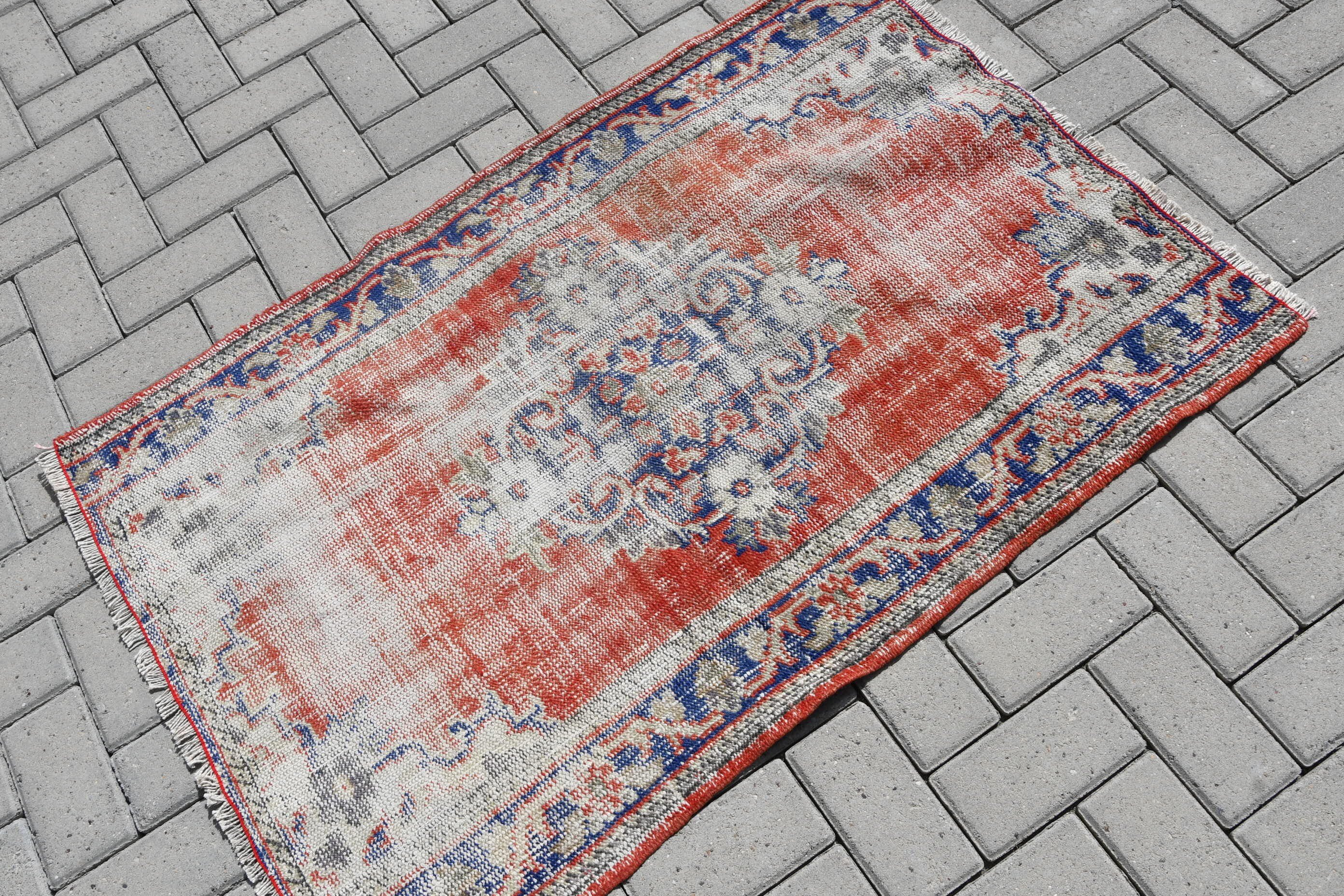 Rugs for Bath, Vintage Rug, Nursery Rug, 2.7x4.1 ft Small Rug, Handwoven Bath Mat Rug, Turkish Rug, Kitchen Rugs, Wool Rug, Moroccan Rug