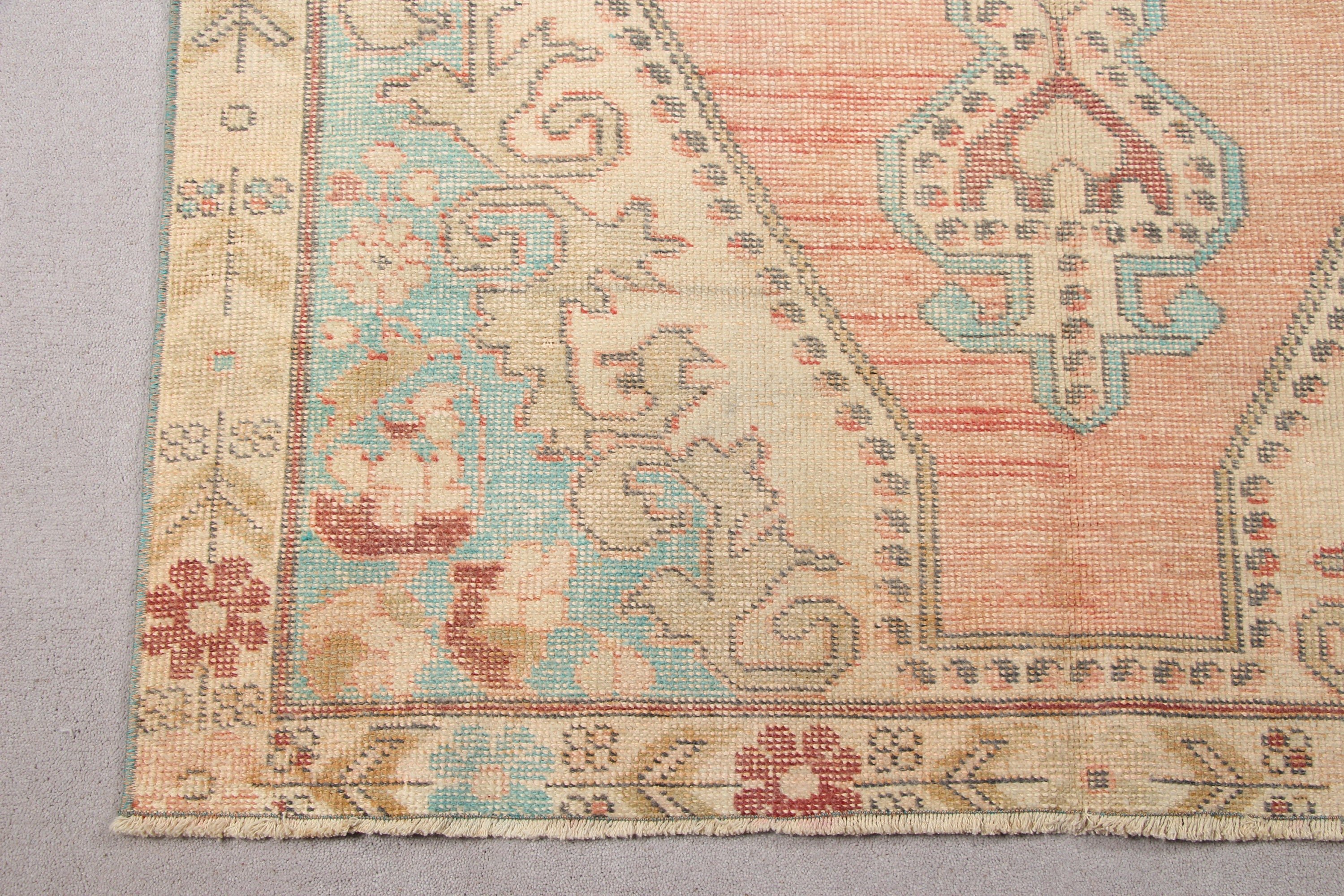 Kitchen Rug, Cool Rugs, Pale Rugs, Anatolian Rugs, Turkish Rug, Vintage Rugs, Dining Room Rugs, Pink  4.1x7.2 ft Area Rug