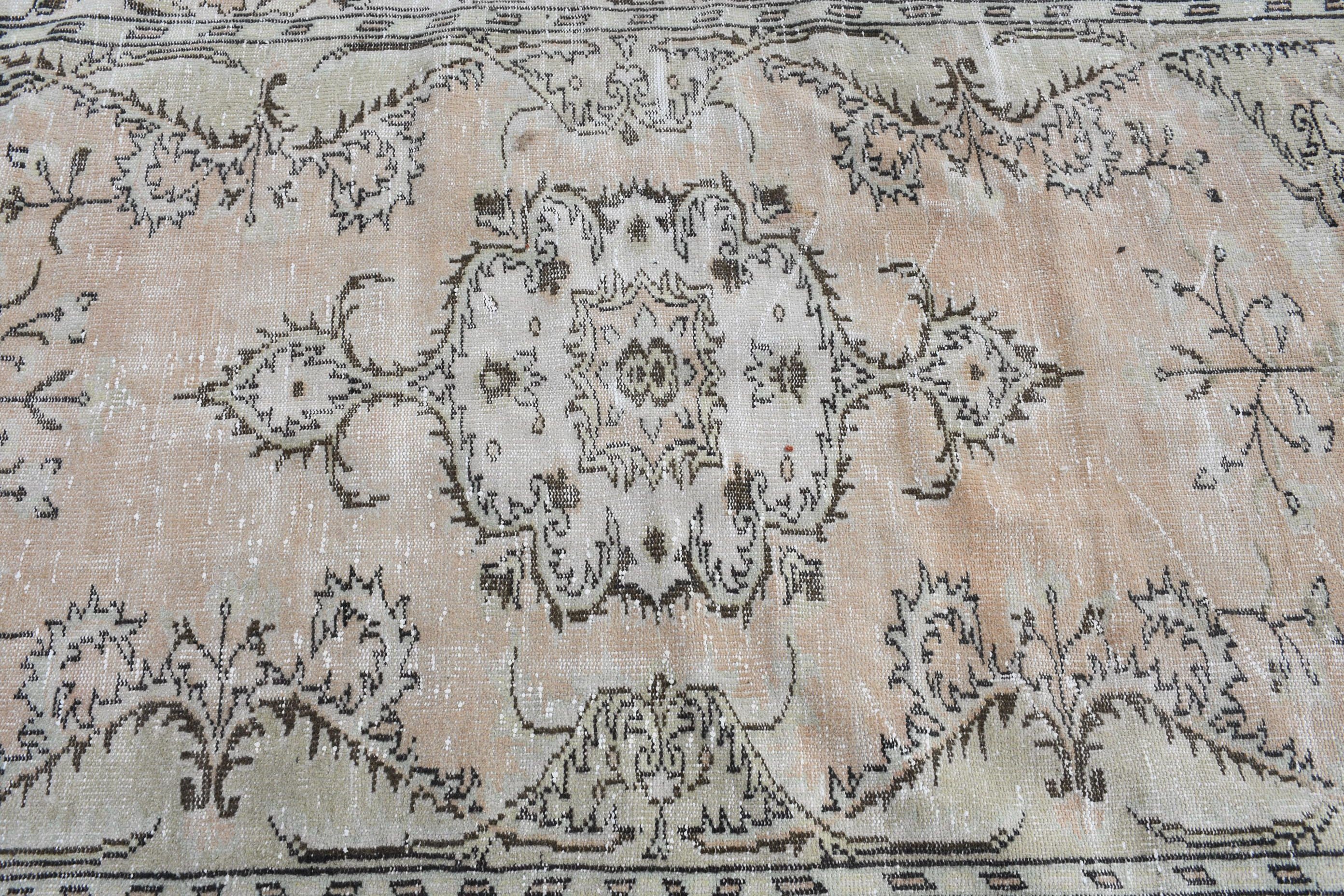 Bedroom Rug, Antique Rug, Turkish Rugs, Beige Kitchen Rug, Vintage Rug, Salon Rug, Old Rug, Wool Rug, Rugs for Salon, 4.9x8.4 ft Large Rugs