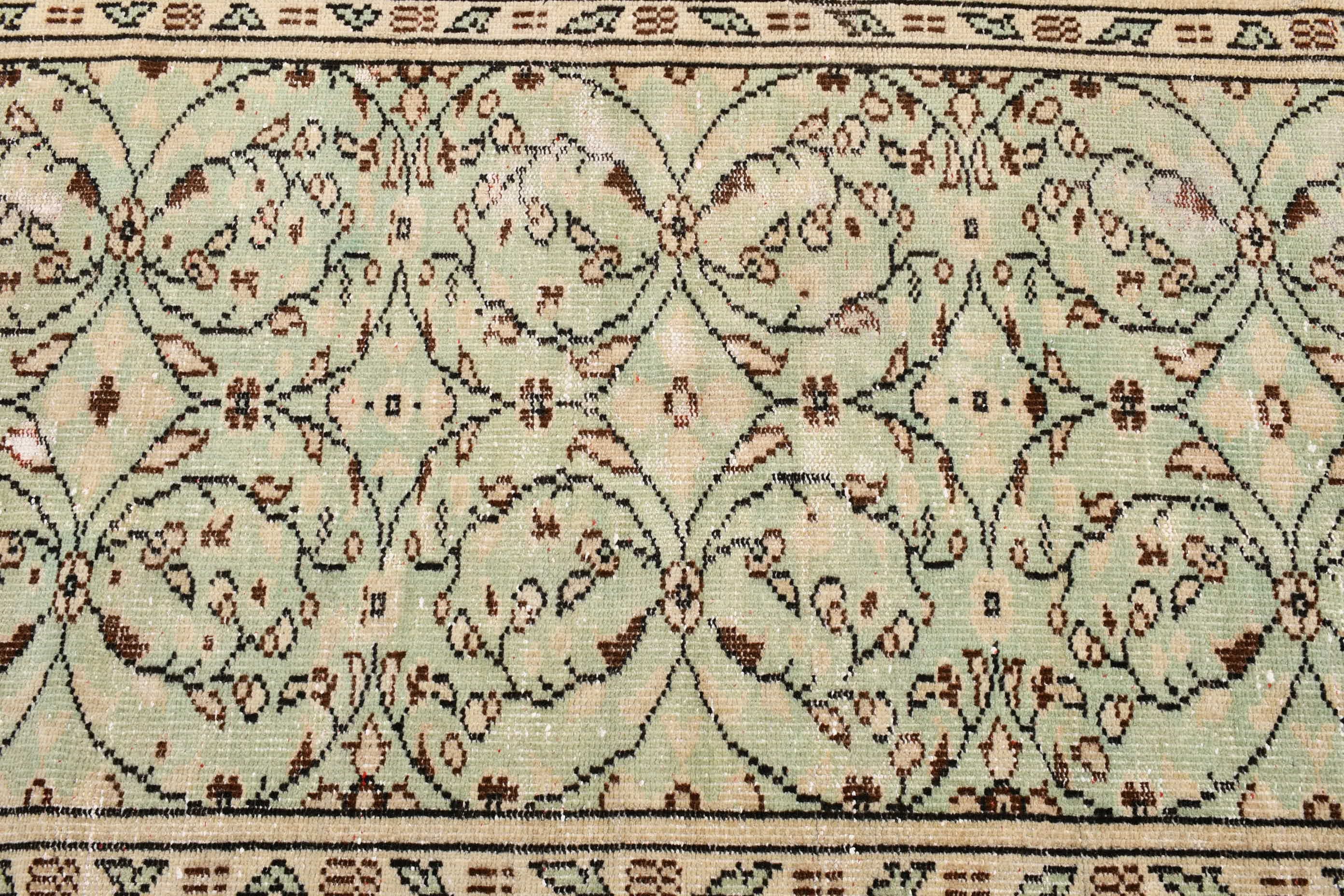 Kitchen Rugs, Vintage Rug, Bedroom Rugs, Turkish Rug, Green Antique Rug, Oushak Rugs, 2.8x6.3 ft Accent Rugs, Rugs for Entry, Nomadic Rug