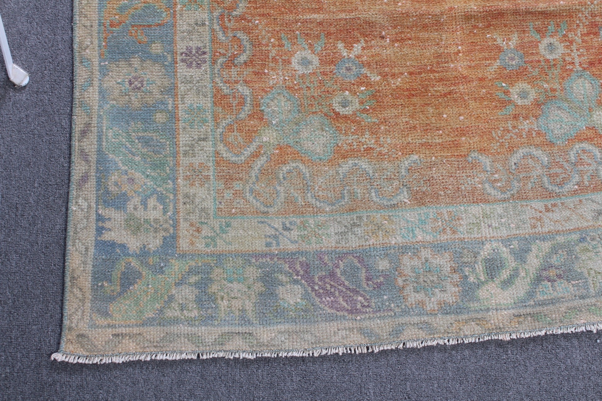 3.3x6.4 ft Accent Rug, Vintage Rugs, Bedroom Rug, Entry Rug, Orange Antique Rug, Turkish Rug, Rugs for Entry, Floor Rug, Kitchen Rug