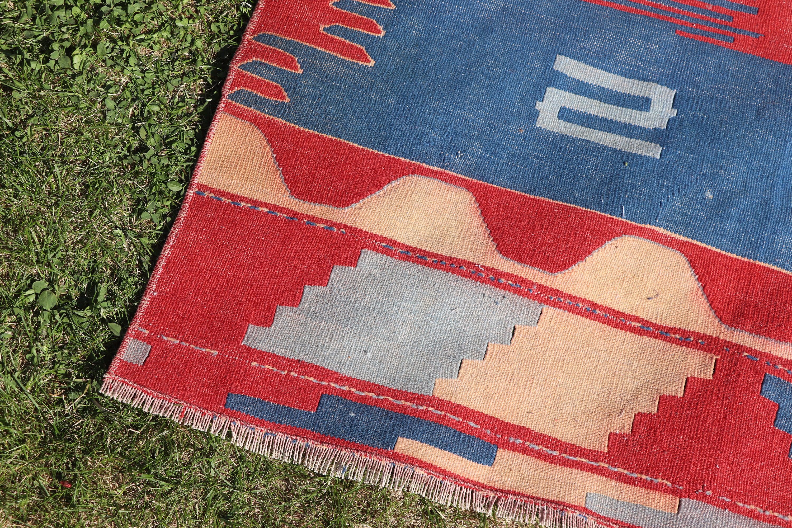 Flatweave Rugs, Blue  3.3x5.2 ft Accent Rugs, Vintage Rugs, Turkish Rugs, Entry Rugs, Vintage Accent Rug, Kilim, Antique Rugs