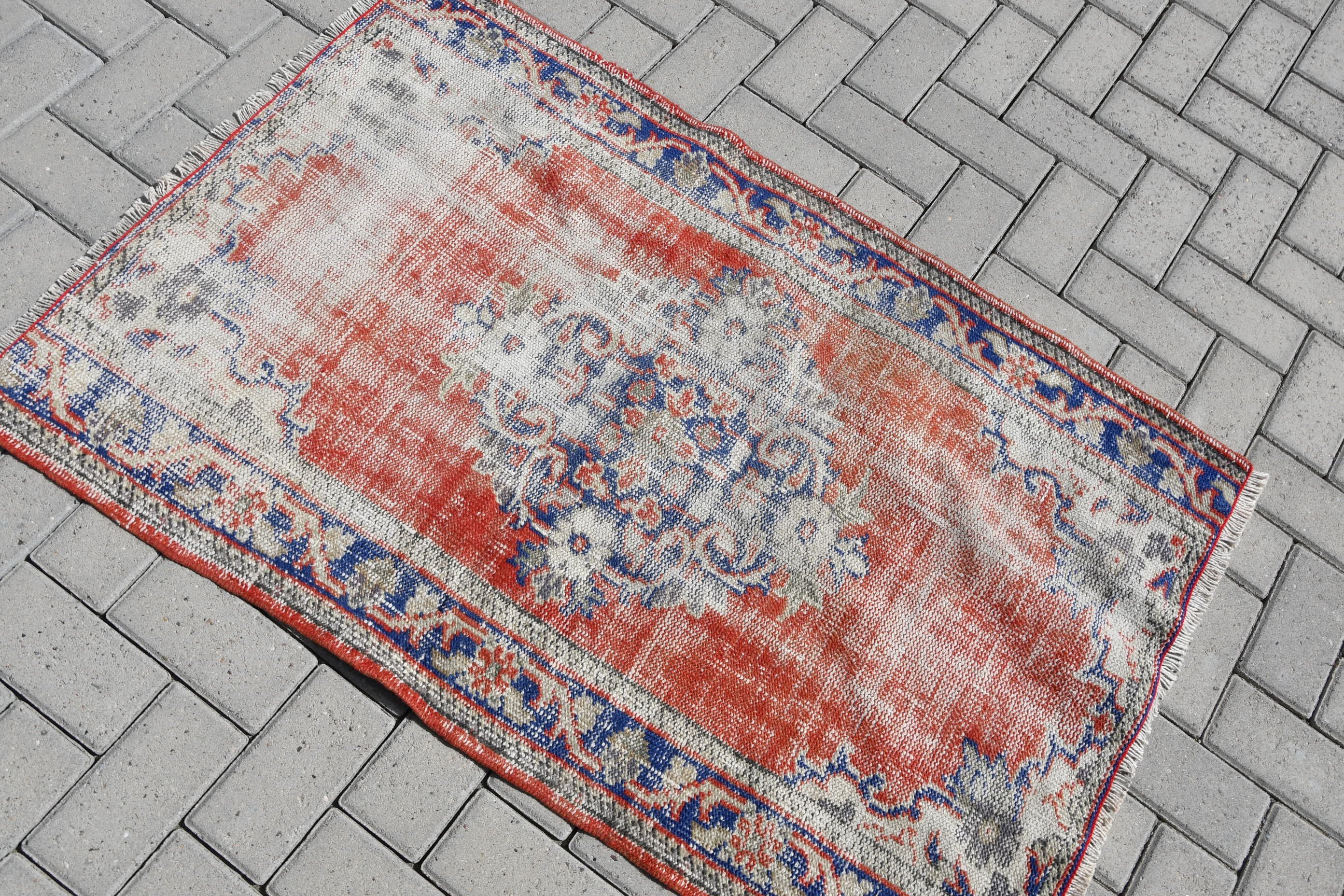 Rugs for Bath, Vintage Rug, Nursery Rug, 2.7x4.1 ft Small Rug, Handwoven Bath Mat Rug, Turkish Rug, Kitchen Rugs, Wool Rug, Moroccan Rug