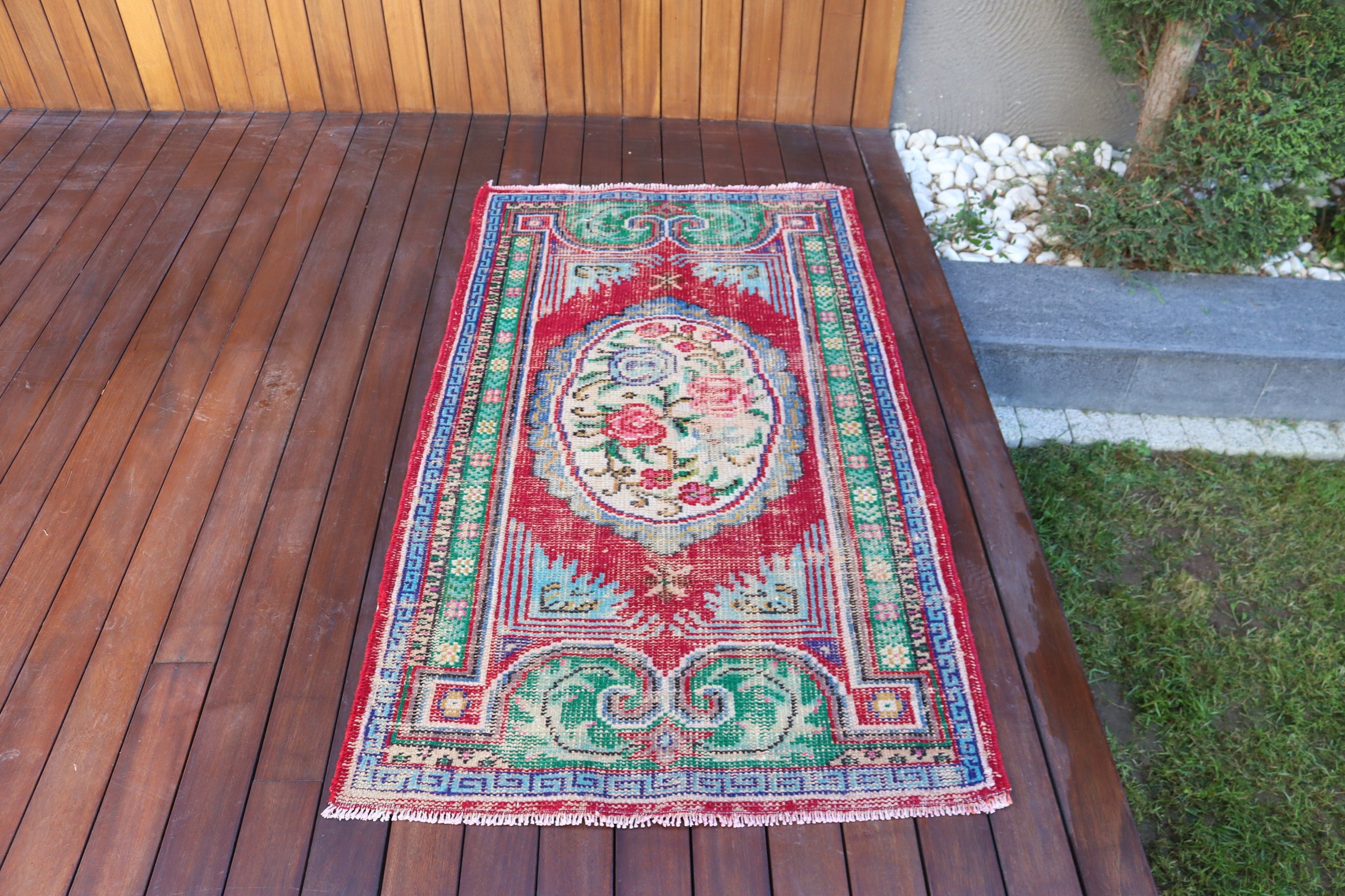 Bath Rugs, Neutral Rugs, Nursery Rugs, Vintage Rugs, Rugs for Entry, Red Statement Rugs, Turkish Rugs, 2.8x4.9 ft Small Rug