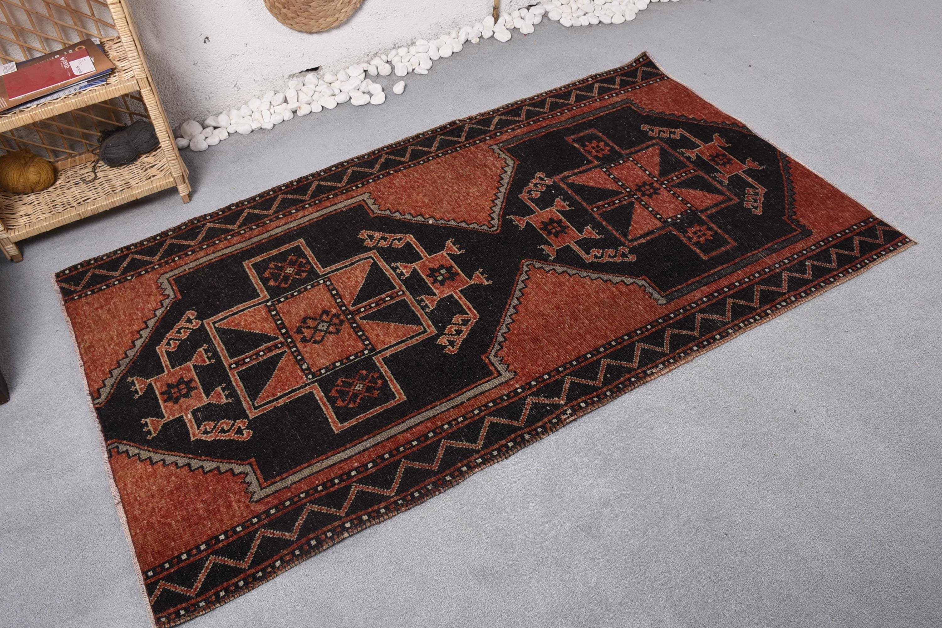 3.5x6.2 ft Accent Rug, Antique Rugs, Boho Rug, Red Home Decor Rugs, Kitchen Rugs, Turkish Rug, Decorative Rugs, Vintage Rugs