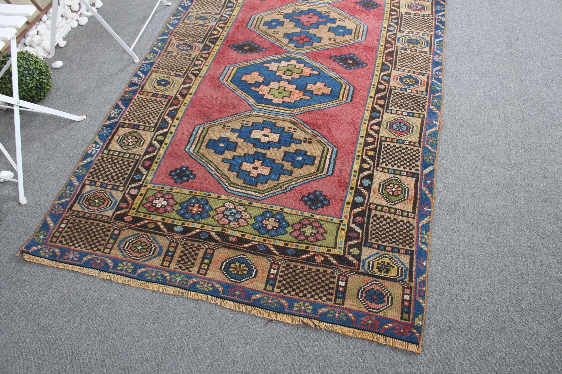 Oturma Odası Halıları, Parlak Halı, Kırmızı Yatak Odası Halısı, Yün Halılar, Oryantal Halı, Vintage Halı, 4x7,5 ft Alan Halısı, İç Mekan Halıları, Türk Halıları