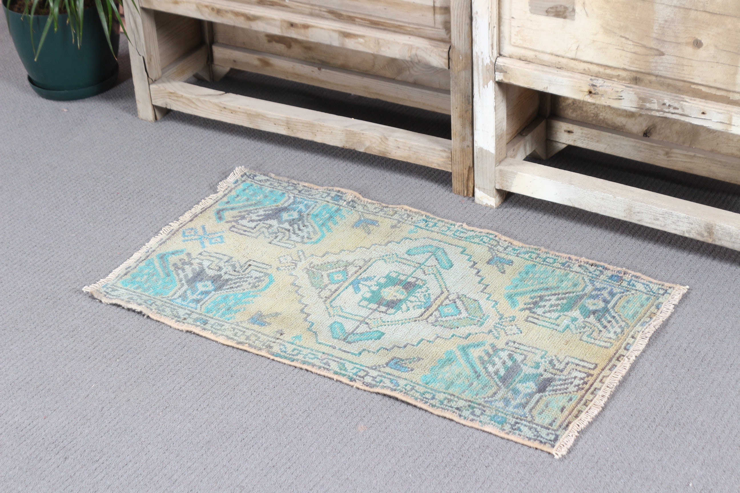 Oushak Rug, Vintage Rugs, Blue Bedroom Rugs, Turkish Rugs, Wall Hanging Rugs, 1.6x2.9 ft Small Rugs, Cute Rug, Rugs for Kitchen, Cool Rugs