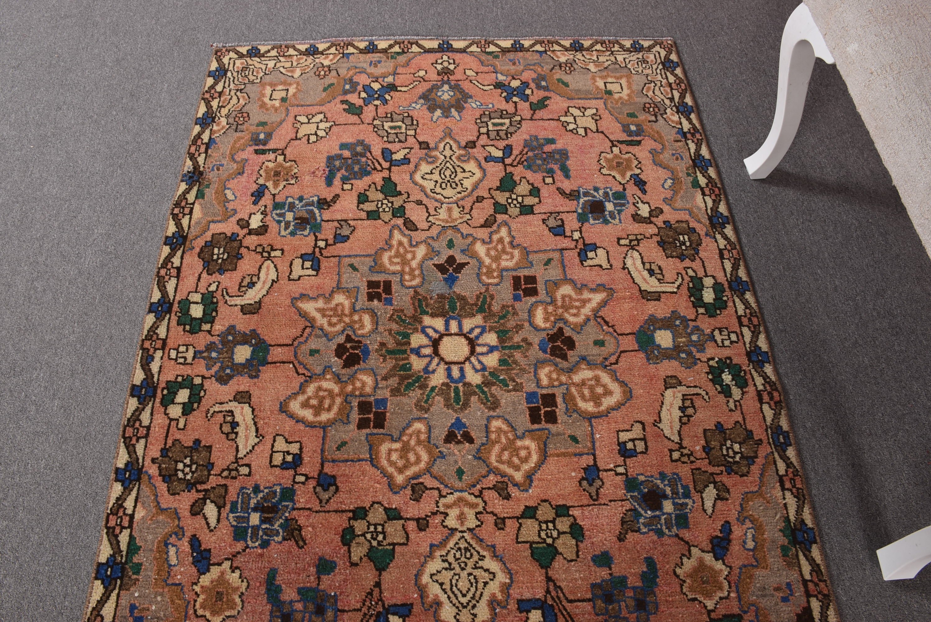 Giriş Halısı, 3,7x5,4 ft Vurgulu Halı, Yeşil Oryantal Halılar, Havalı Halı, Türk Halıları, Vintage Halılar, Nötr Halı, Mutfak Halıları, Mutfak Halıları