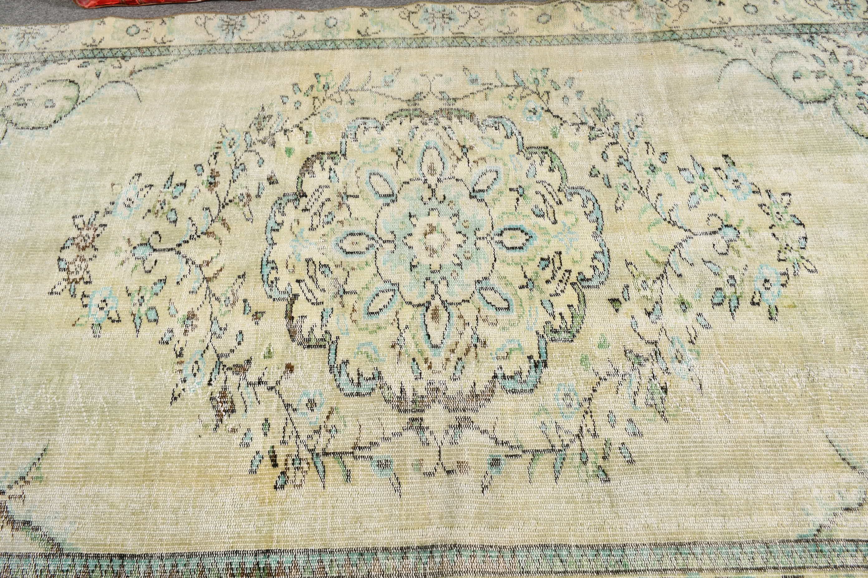 4.9x8.7 ft Large Rug, Bohemian Rug, Green Floor Rug, Cool Rug, Bedroom Rug, Vintage Rugs, Turkish Rugs, Living Room Rug