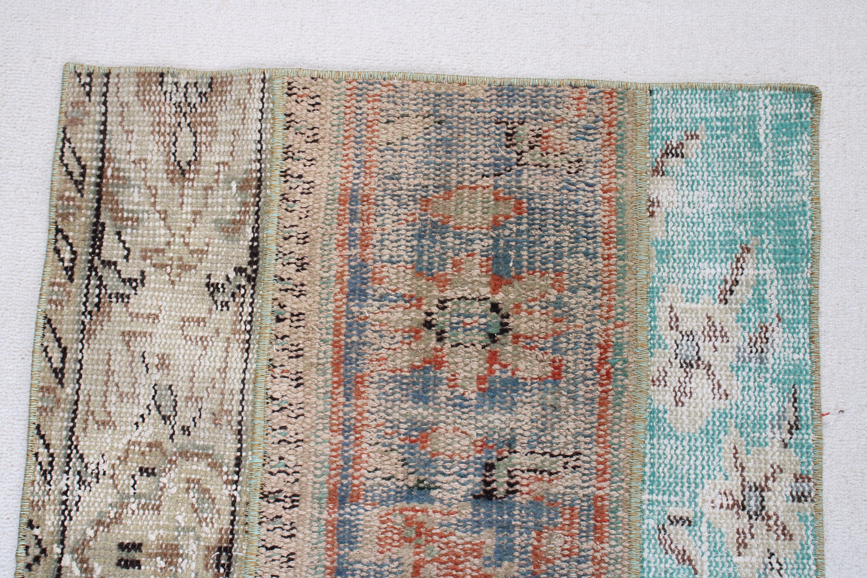 2x2.5 ft Small Rugs, Statement Rug, Blue Handwoven Rug, Bedroom Rug, Vintage Rugs, Entry Rug, Door Mat Rug, Turkish Rugs, Wool Bath Mat Rug