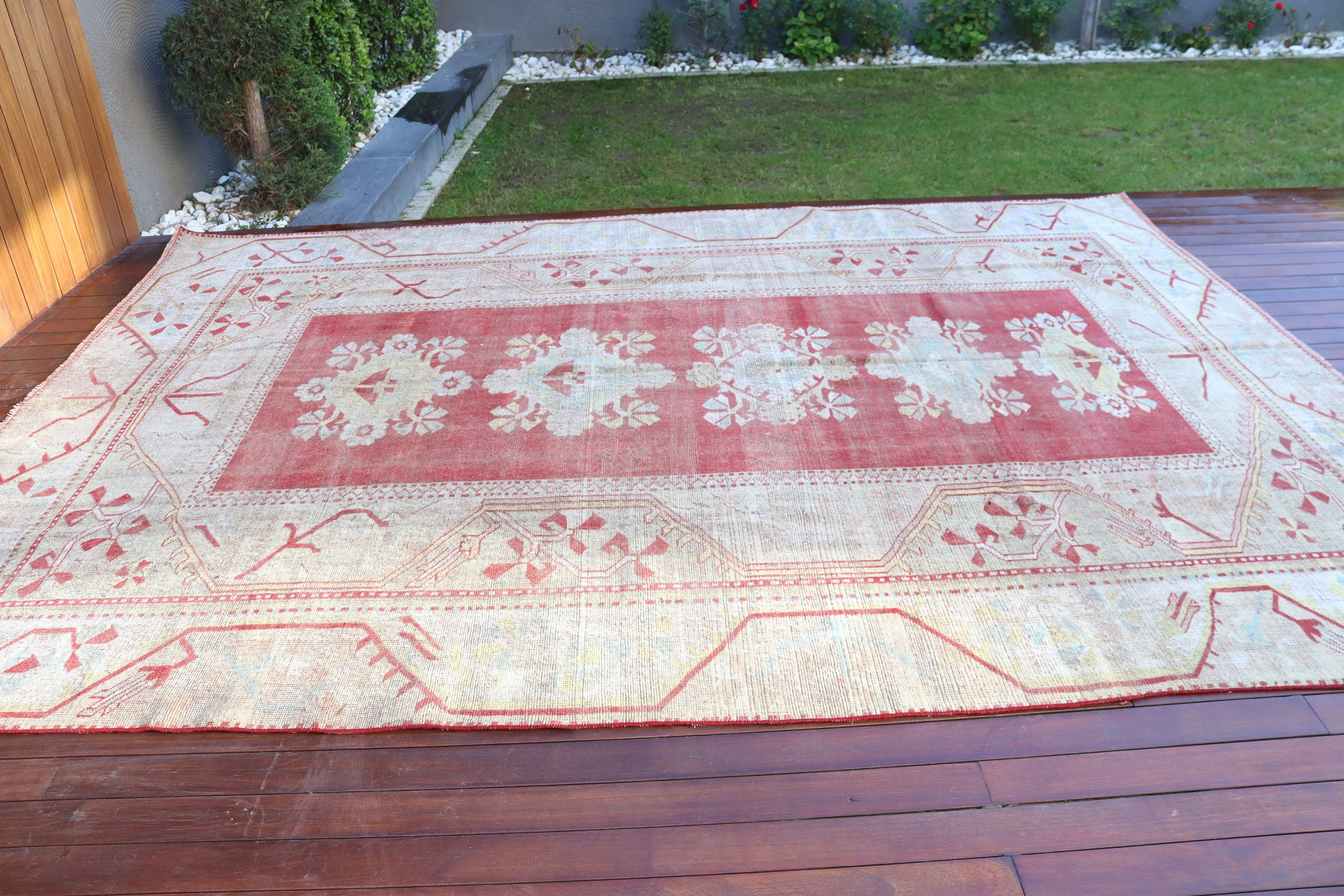 8.2x11.3 ft Oversize Rug, Salon Rugs, Floor Rugs, Vintage Rug, Beige Antique Rugs, Wool Rugs, Turkish Rugs, Boho Rugs, Oversize Vintage Rug