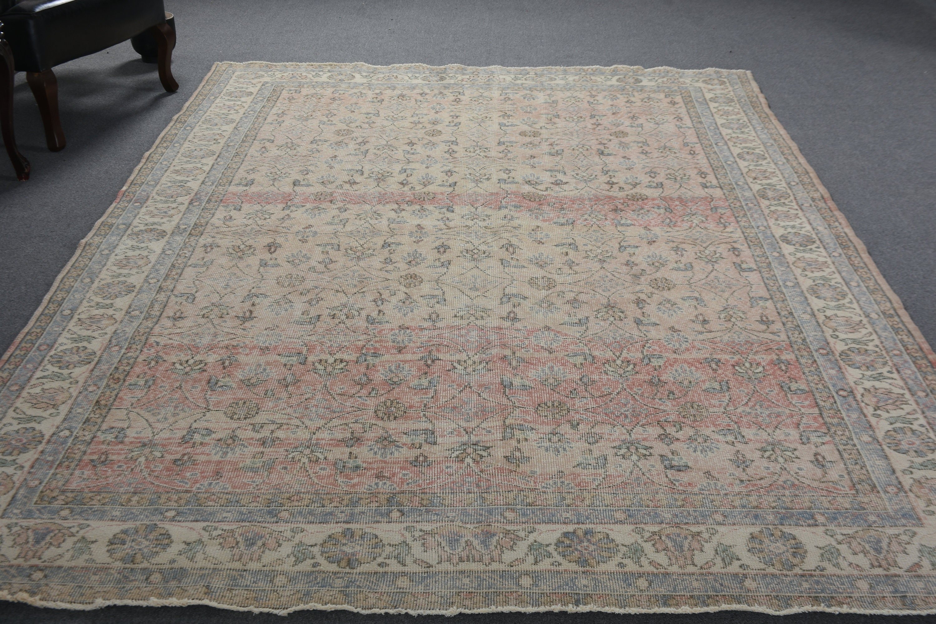 Living Room Rugs, Turkish Rug, Bedroom Rug, Vintage Rugs, Cool Rug, Brown Moroccan Rugs, 6.7x10.1 ft Large Rug, Oriental Rug, Retro Rugs