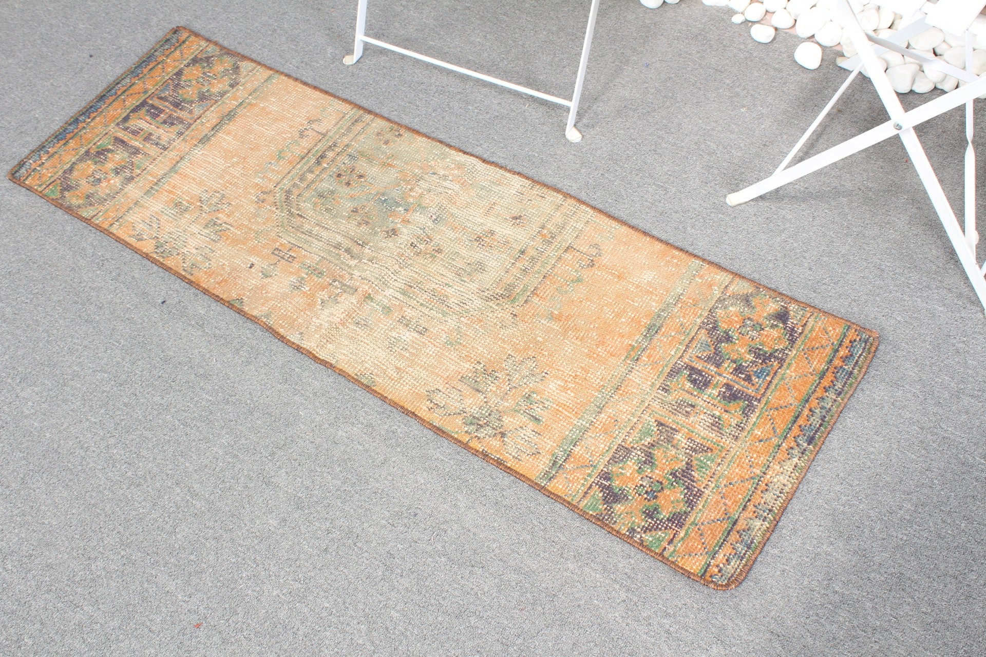 Nursery Rug, Moroccan Rug, Orange Antique Rug, Rugs for Car Mat, Turkish Rug, Cool Rugs, 1.4x4.6 ft Small Rug, Bedroom Rug, Vintage Rug