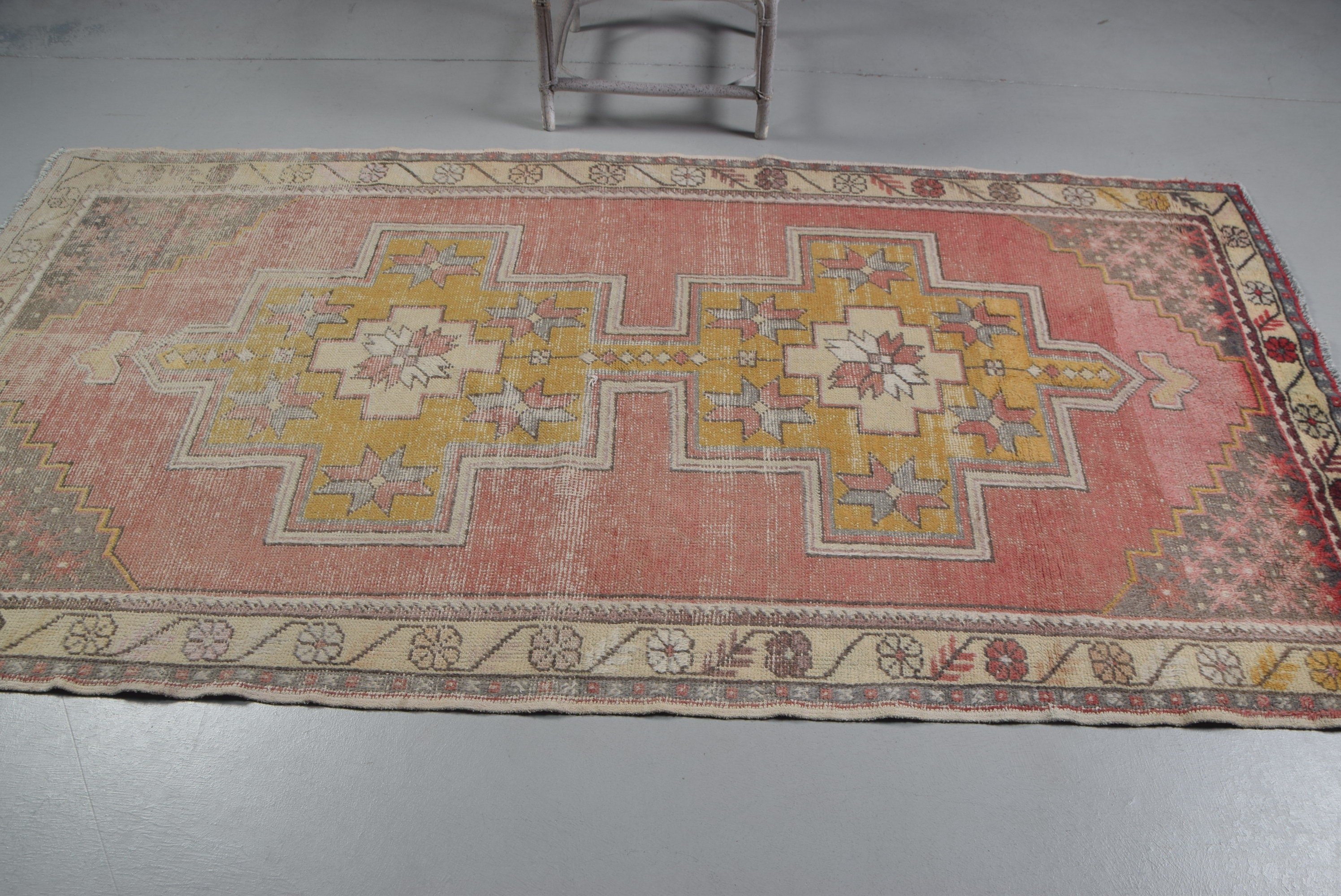 Rugs for Floor, Floor Rug, Kitchen Rug, Vintage Rugs, Red  4.5x8.6 ft Area Rugs, Moroccan Rug, Turkish Rugs, Dining Room Rugs