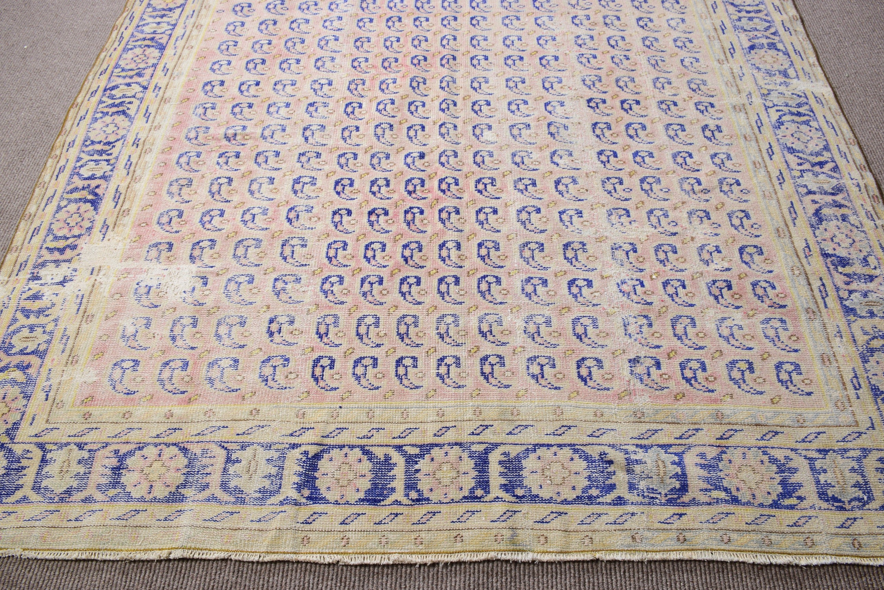 Natural Rug, Cool Rug, Beige Cool Rugs, Living Room Rug, Vintage Rug, 7.3x10.4 ft Oversize Rug, Dining Room Rugs, Turkish Rug