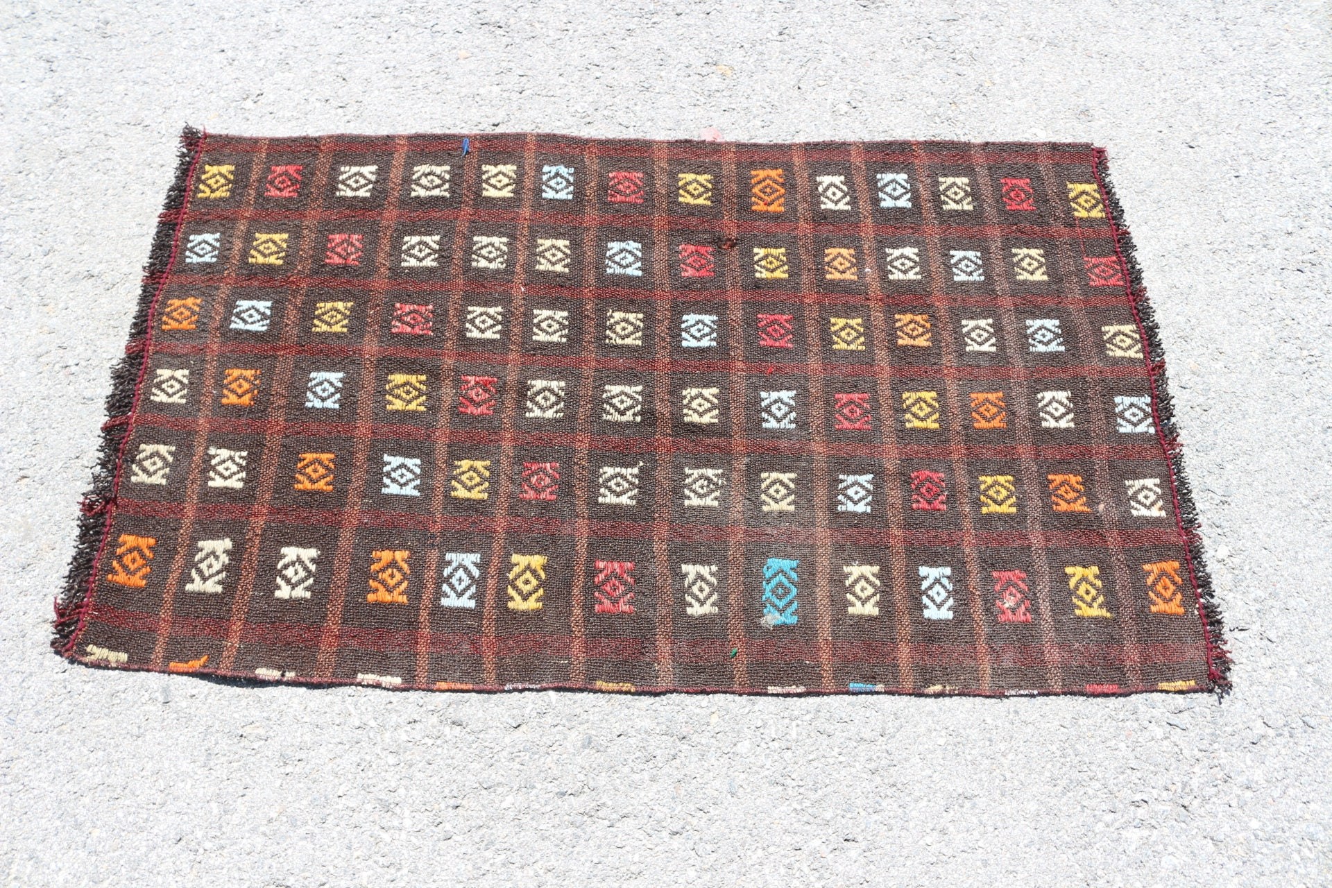 Black Antique Rug, Floor Rug, Kilim, Turkish Rug, Art Rugs, Vintage Rug, Door Mat Rugs, Bedroom Rugs, 2.4x4.1 ft Small Rugs, Anatolian Rug