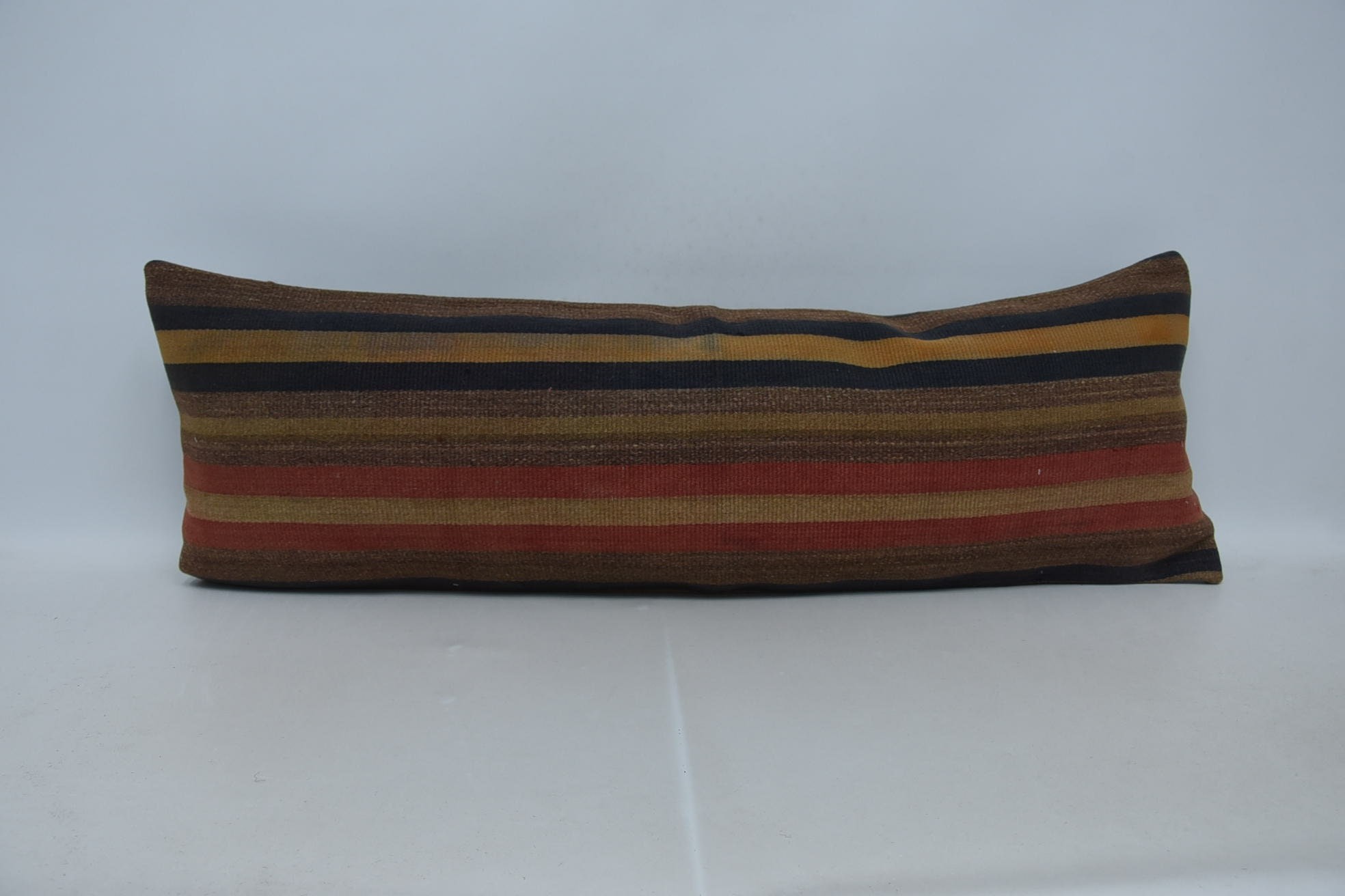 Hediye Yastık, Boho Kırlent Kılıfı, El Yapımı Kilim Minder, Veranda Yastığı, 16"x48" Kırmızı Kırlent Kılıfı, Kilim Minder Sham