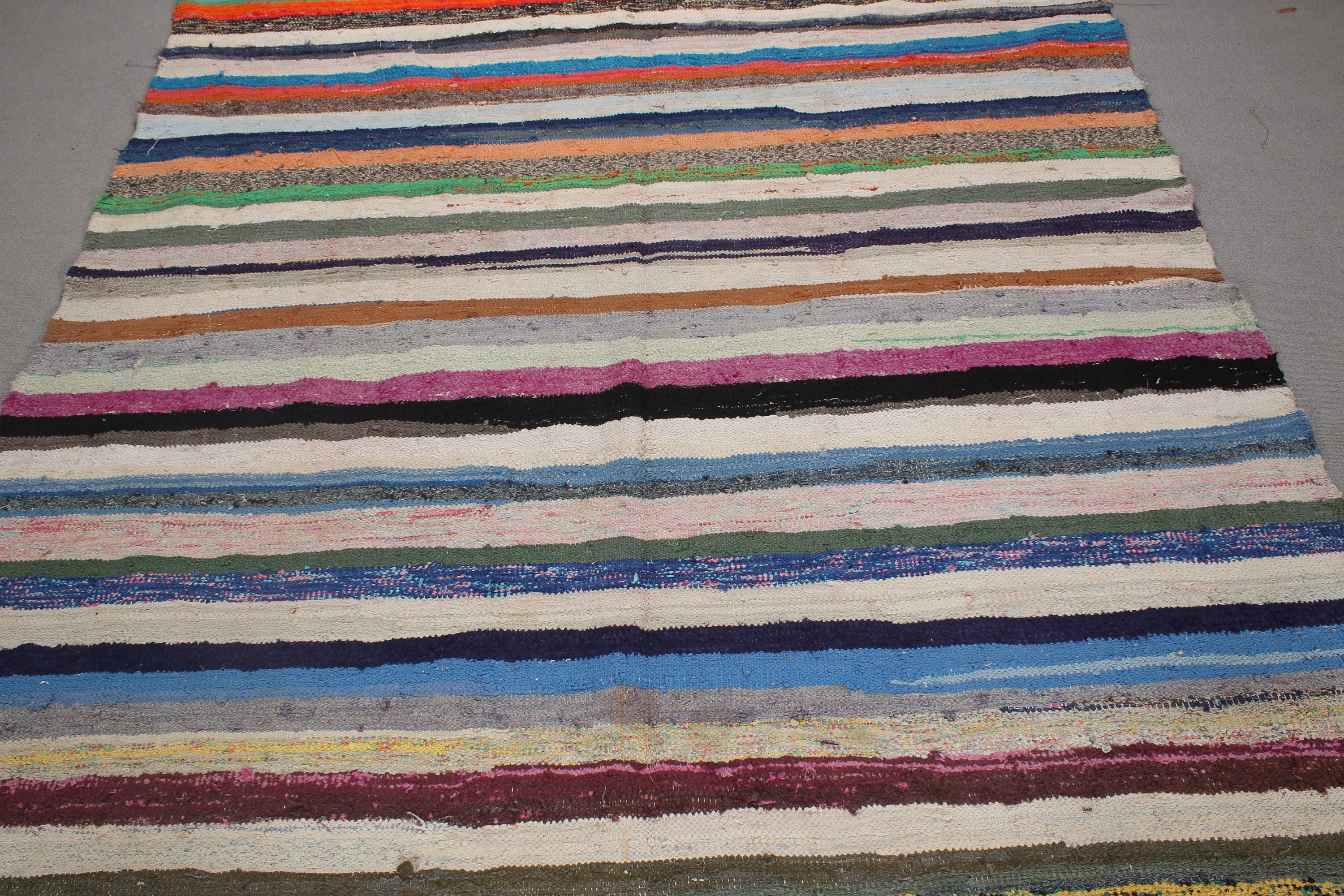 Salon Rug, Vintage Rug, Rainbow Cool Rugs, 6x12.9 ft Oversize Rug, Floor Rugs, Moroccan Rugs, Turkish Rugs, Kilim, Oversize Turkish Rugs