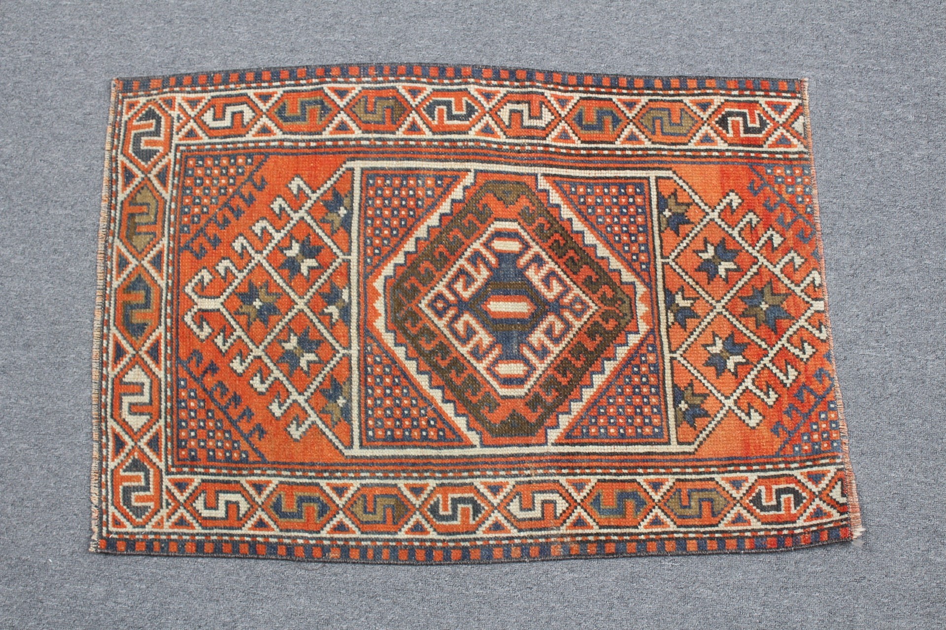 Duvara Asılı Halılar, Ev Dekorasyonu Halısı, Mutfak Halıları, Vintage Halılar, Çocuk Odası Halıları, 2.1x3 ft Küçük Halı, Turuncu Yatak Odası Halısı, Türk Halısı