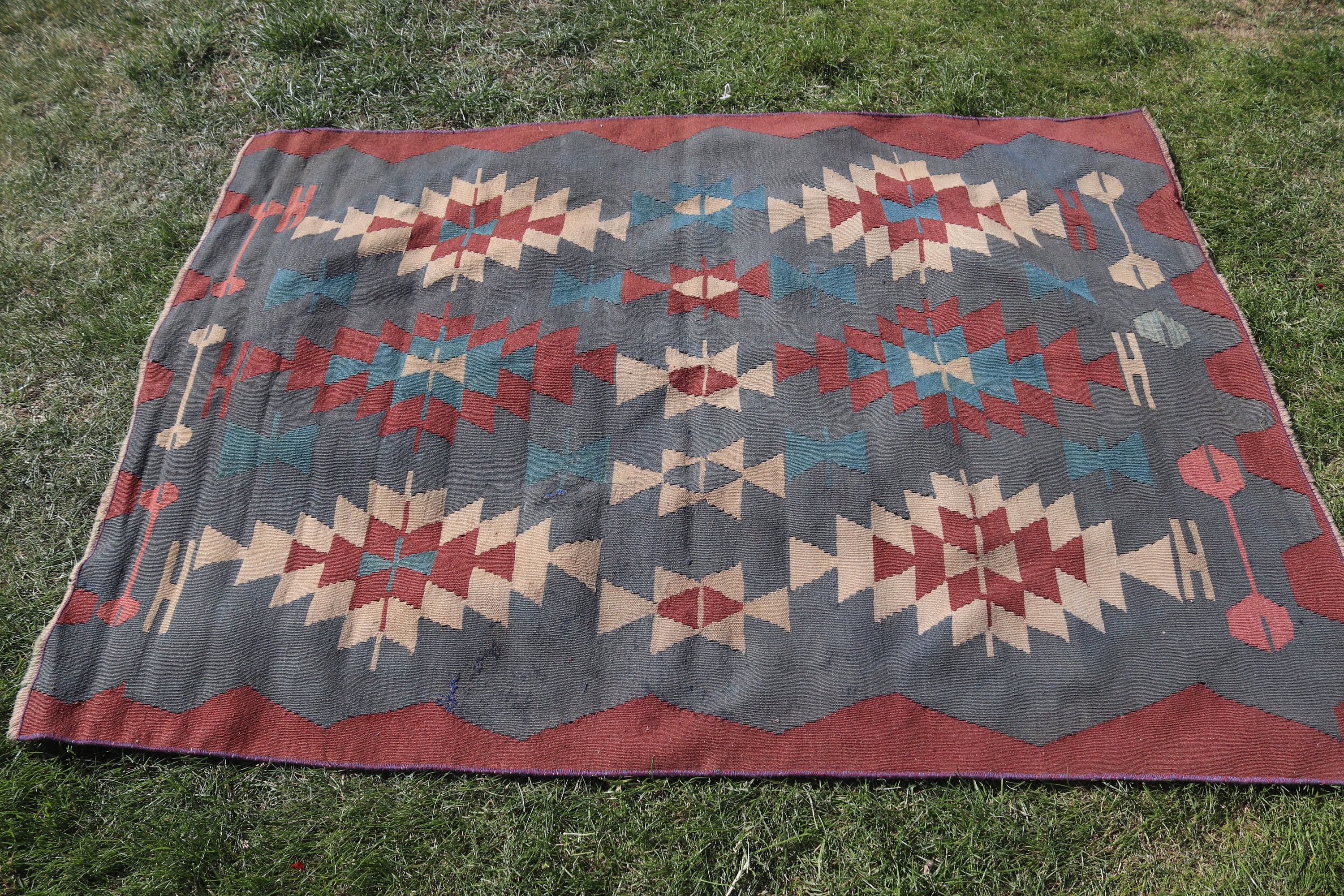 Mutfak Halıları, Organik Halı, Gri Mutfak Halısı, Çocuk Halısı, Türk Halıları, Giriş Halıları, Kilim, 3,8x5,2 ft Accent Halılar, Vintage Halılar, Havalı Halı