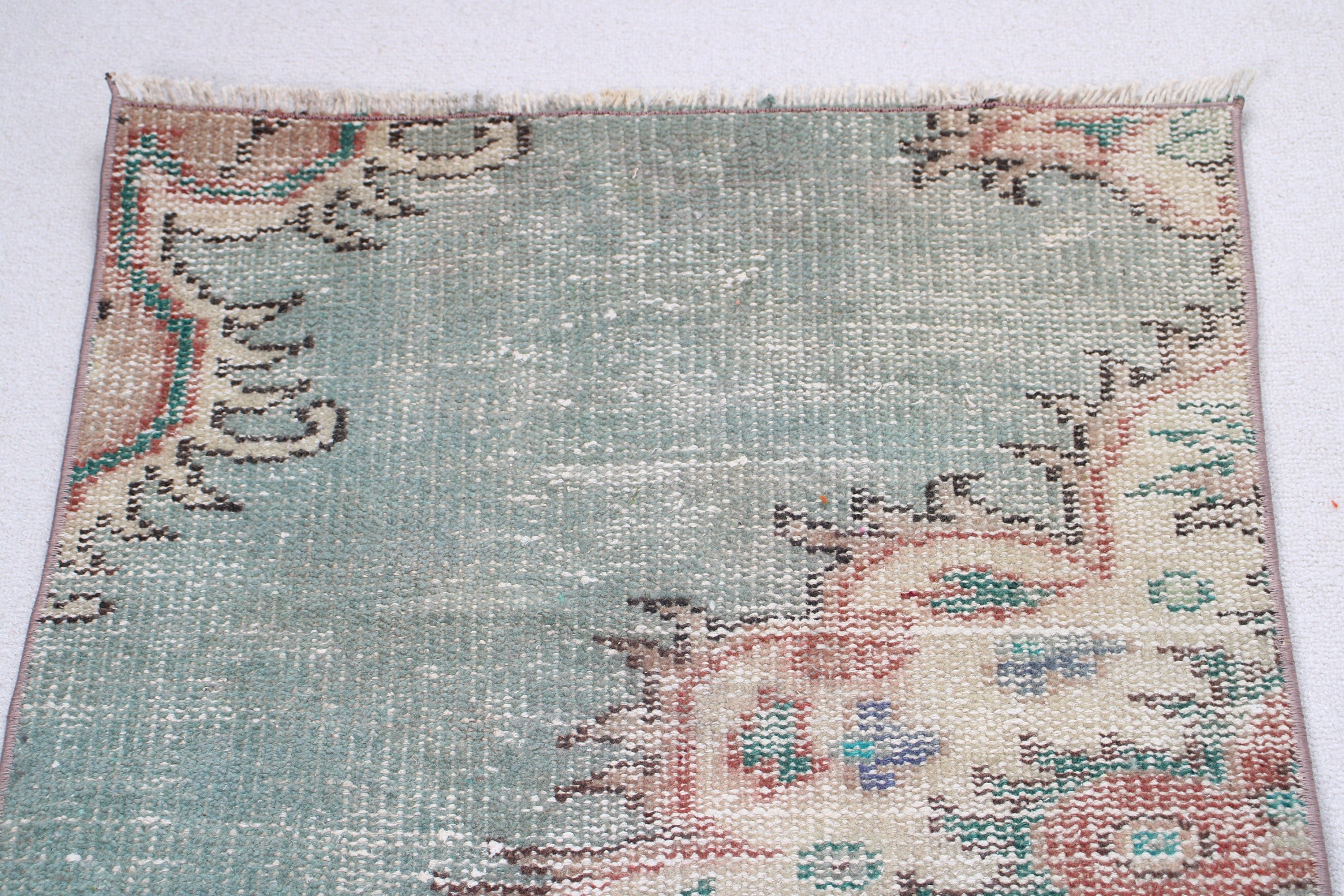 Turkish Rugs, Moroccan Rugs, Door Mat Rug, Anatolian Rug, Vintage Rugs, Small Vintage Rugs, 2.2x3.5 ft Small Rug, Green Flatweave Rug