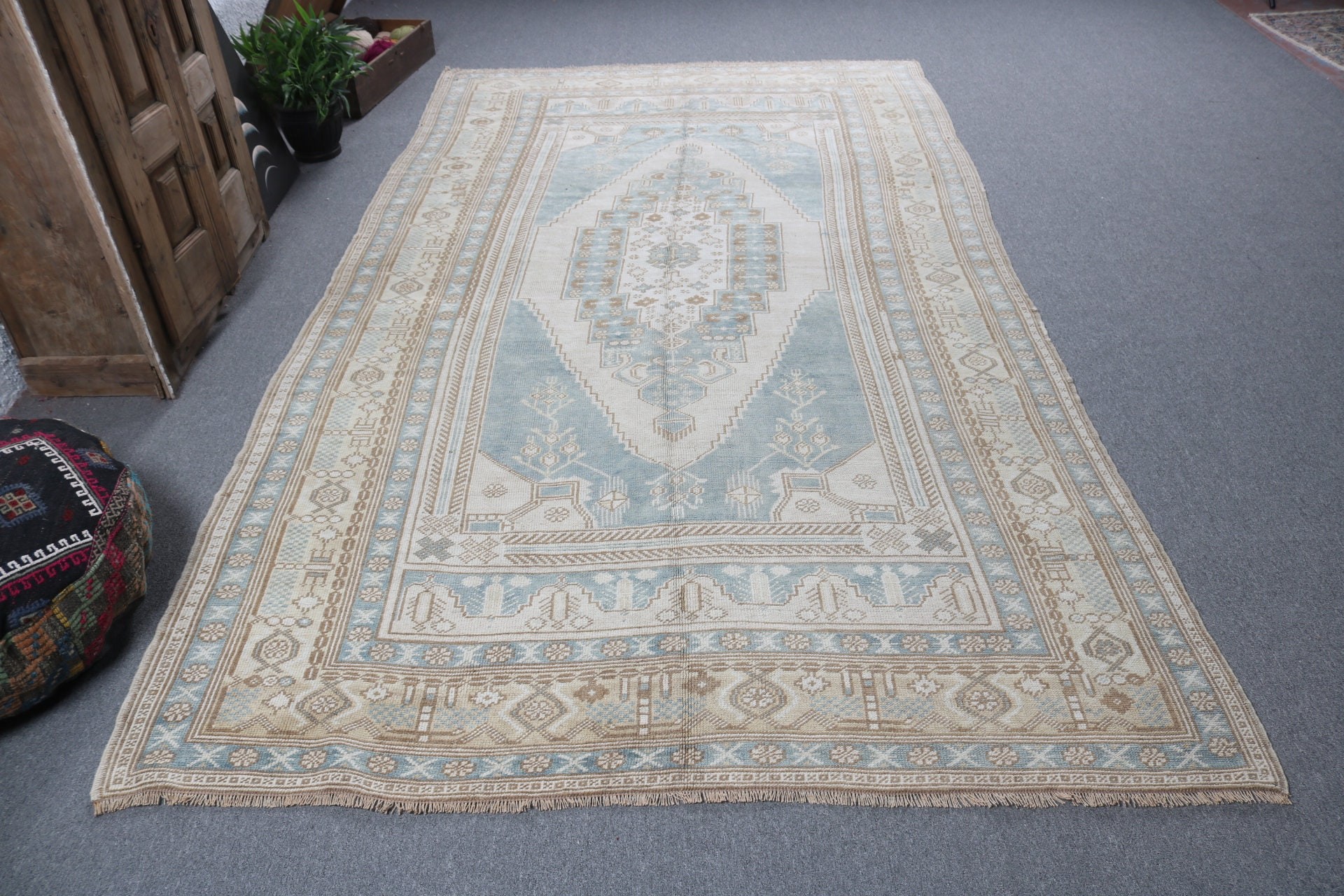 Kahverengi Fas Halıları, Vintage Halı, Boho Halı, 6x10,8 ft Büyük Halılar, Büyük Vintage Halılar, El Dokuma Halılar, Büyük Oushak Halıları, Türk Halısı