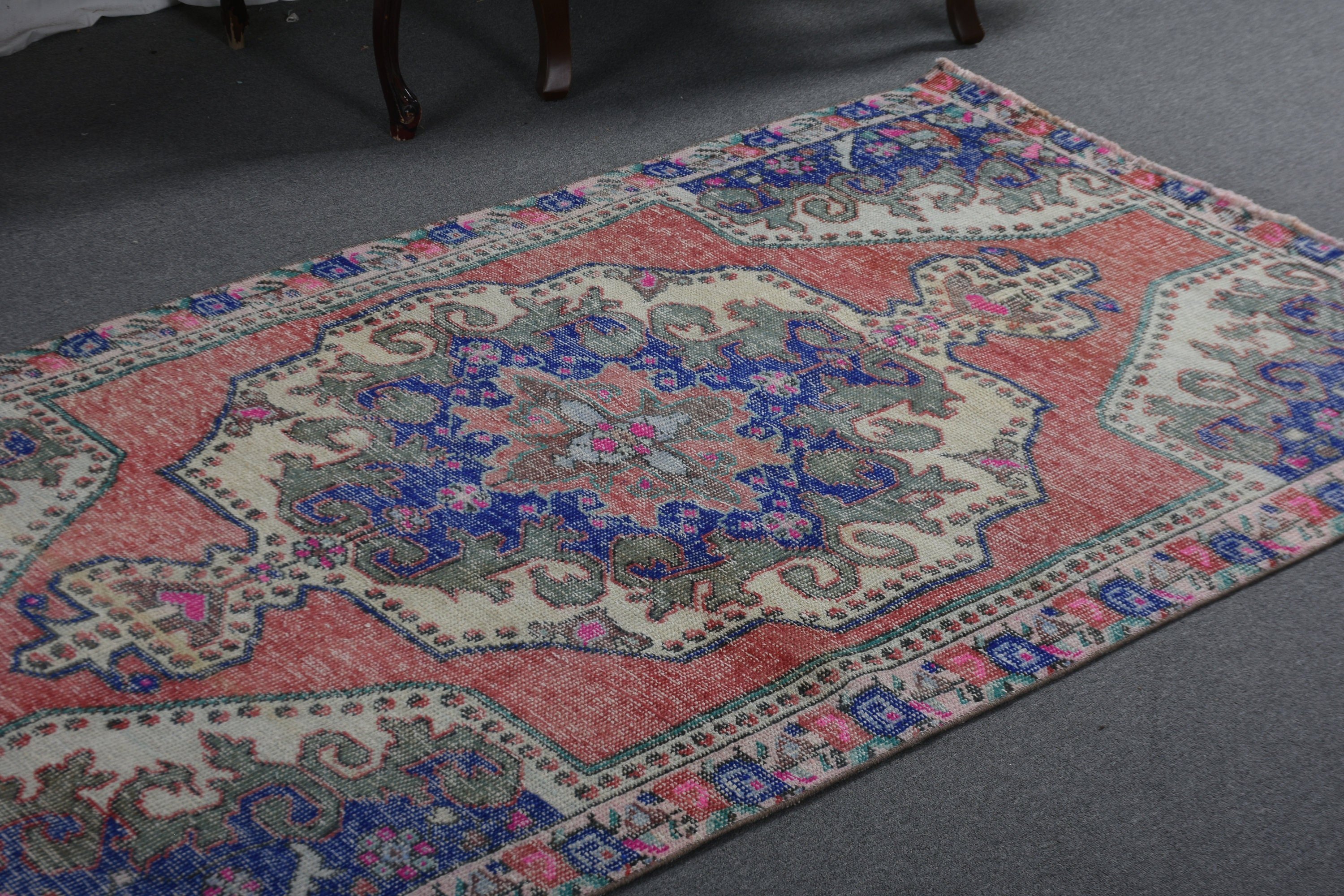 Vintage Rugs, Red Oriental Rug, Kitchen Rug, Home Decor Rugs, Turkish Rug, Floor Rug, Cool Rug, 4.2x7.3 ft Area Rug, Rugs for Indoor