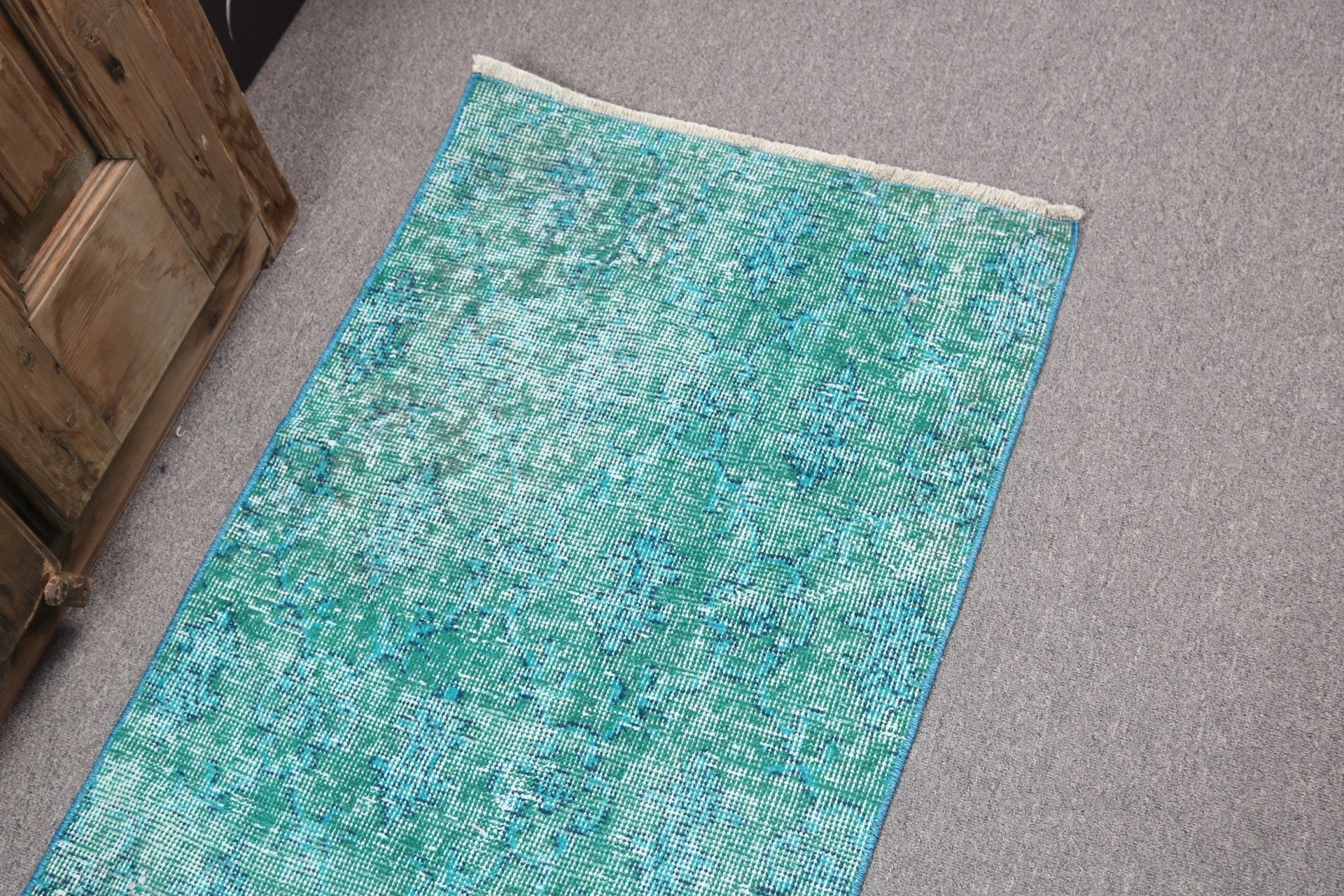 Rugs for Car Mat, Handwoven Rug, Green Statement Rugs, 2x3.7 ft Small Rug, Kitchen Rugs, Vintage Rugs, Turkish Rug, Small Vintage Rug