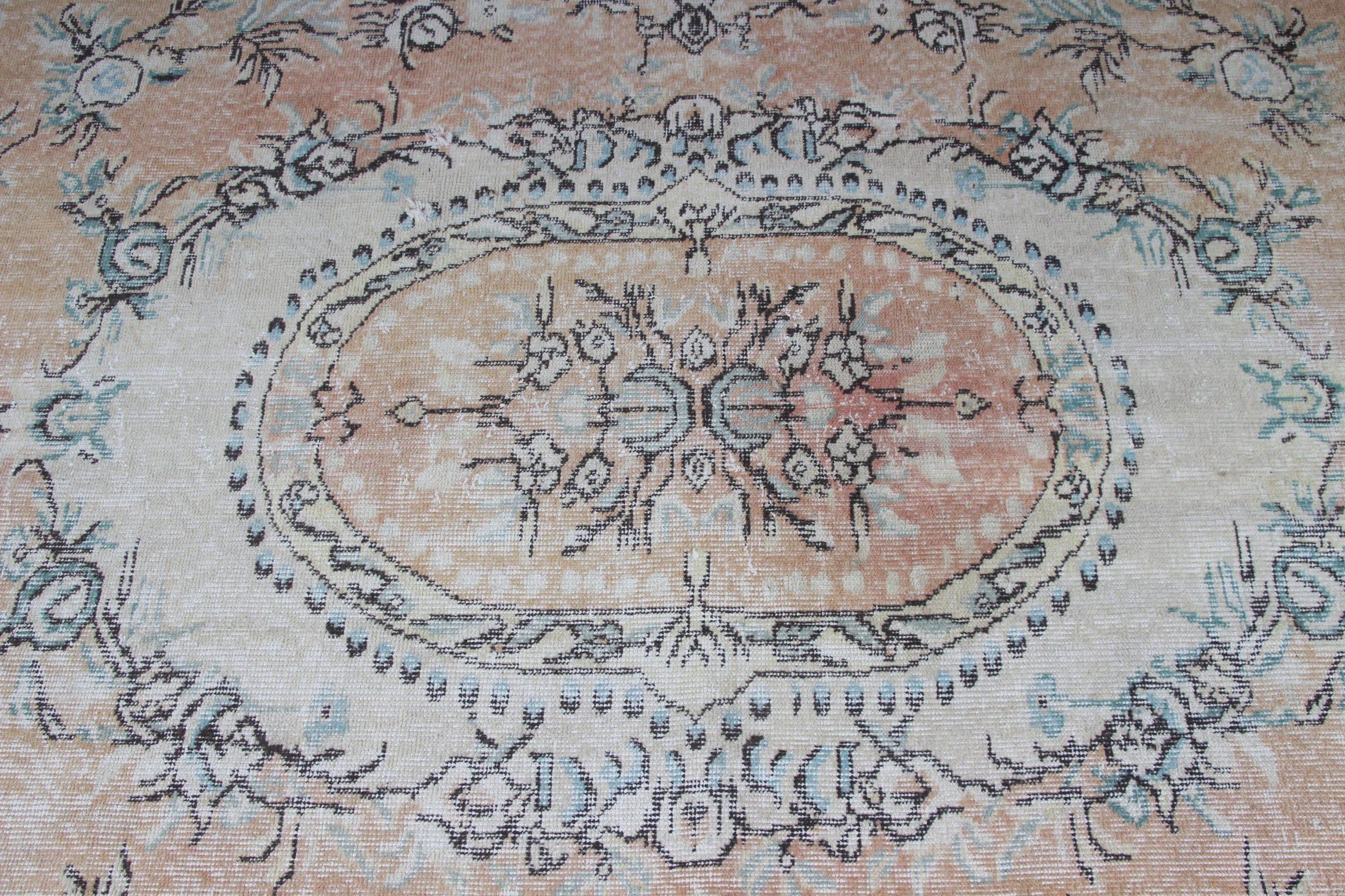 6x8,4 ft Büyük Halı, Boho Halılar, Vintage Halı, Fas Halısı, Turuncu Oryantal Halı, Lüks Halılar, Oturma Odası Halısı, Türk Halıları, Yatak Odası Halısı