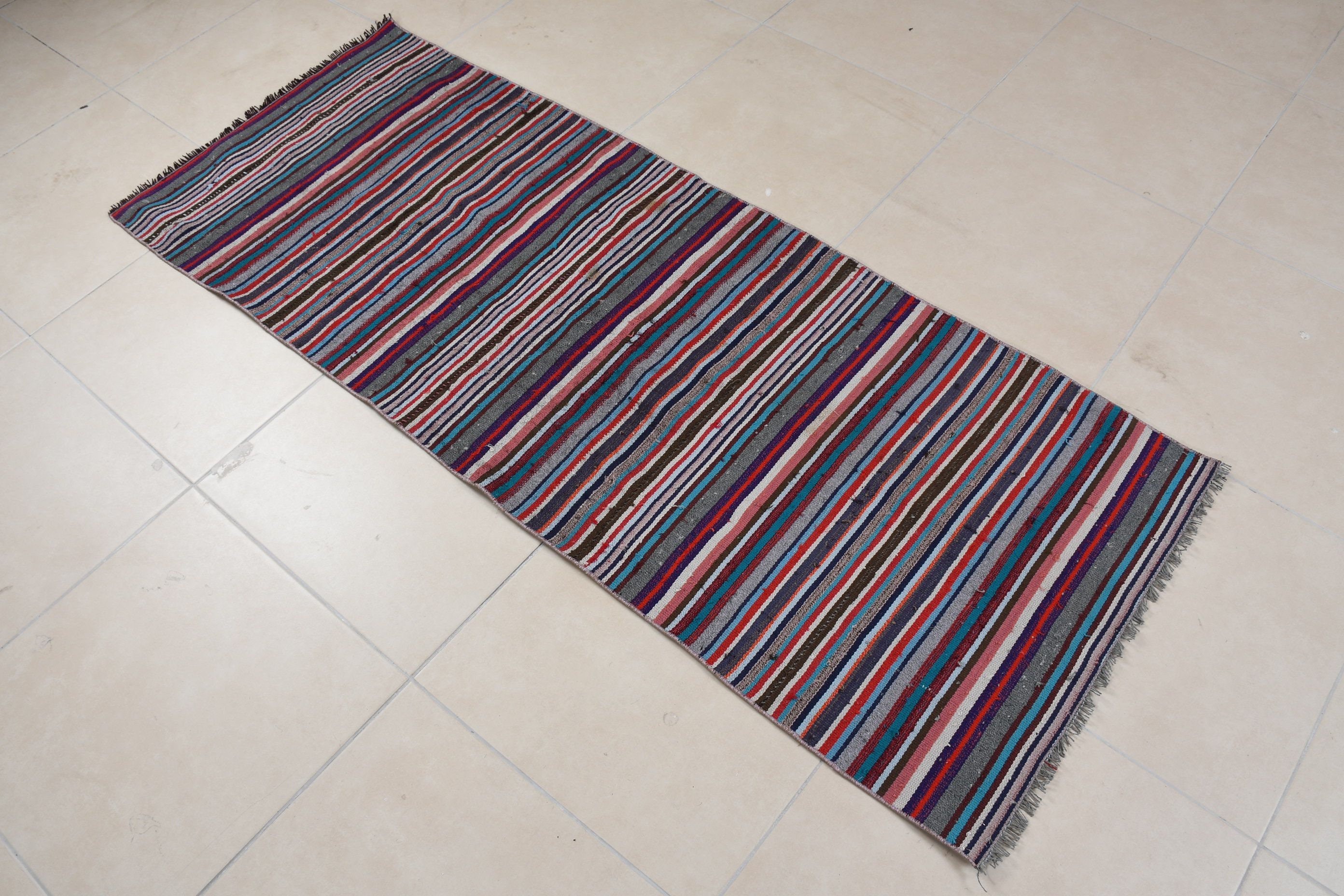 Oushak Halı, Vintage Halılar, Türk Halıları, Sessiz Halı, Çocuk Halısı, Mutfak Halısı, Gri Oryantal Halı, 2,5x6,2 ft Accent Halı, Kilim, Antika Halılar