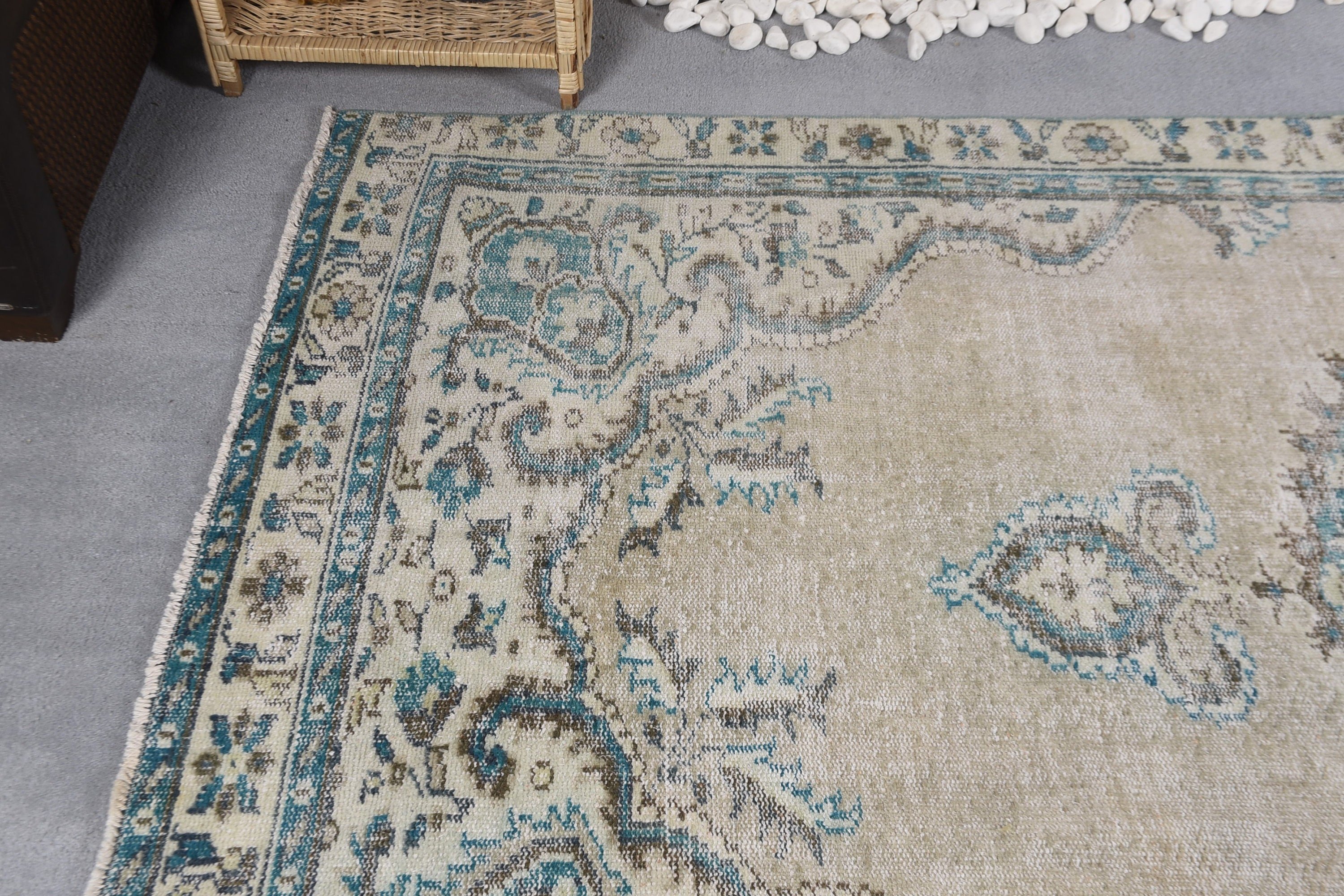 Salon Rug, Turkish Rug, 5.3x9.4 ft Large Rugs, Blue Moroccan Rug, Home Decor Rugs, Flatweave Rug, Bedroom Rug, Dining Room Rug, Vintage Rug