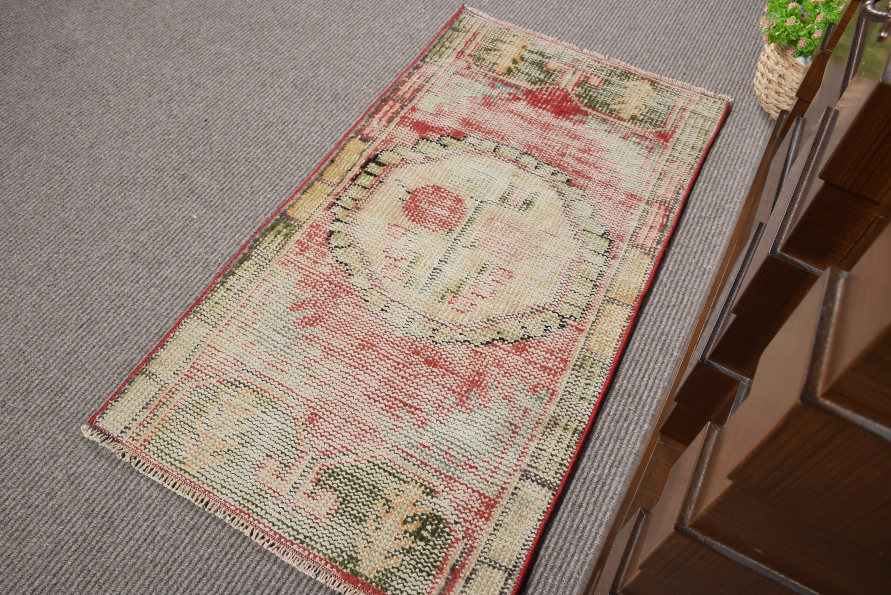 Pastel Rug, 1.9x3.6 ft Small Rugs, Vintage Rug, Kitchen Rugs, Turkish Rugs, Anatolian Rug, Door Mat Rug, Beige Moroccan Rugs