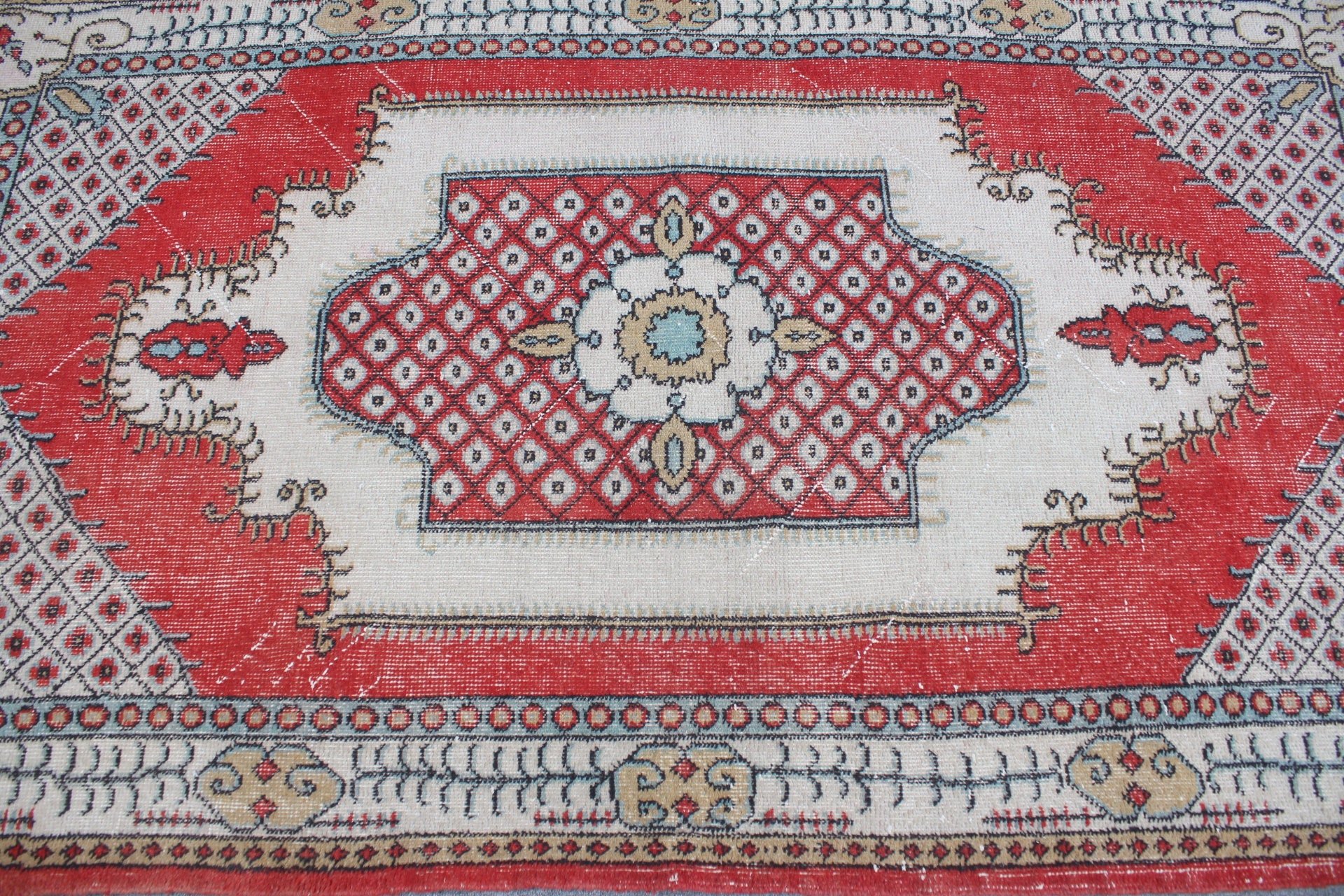 Kitchen Rugs, Bedroom Rugs, Vintage Decor Rug, Red Anatolian Rug, Turkish Rug, Rugs for Floor, Floor Rug, Vintage Rugs, 3.8x6.7 ft Area Rug