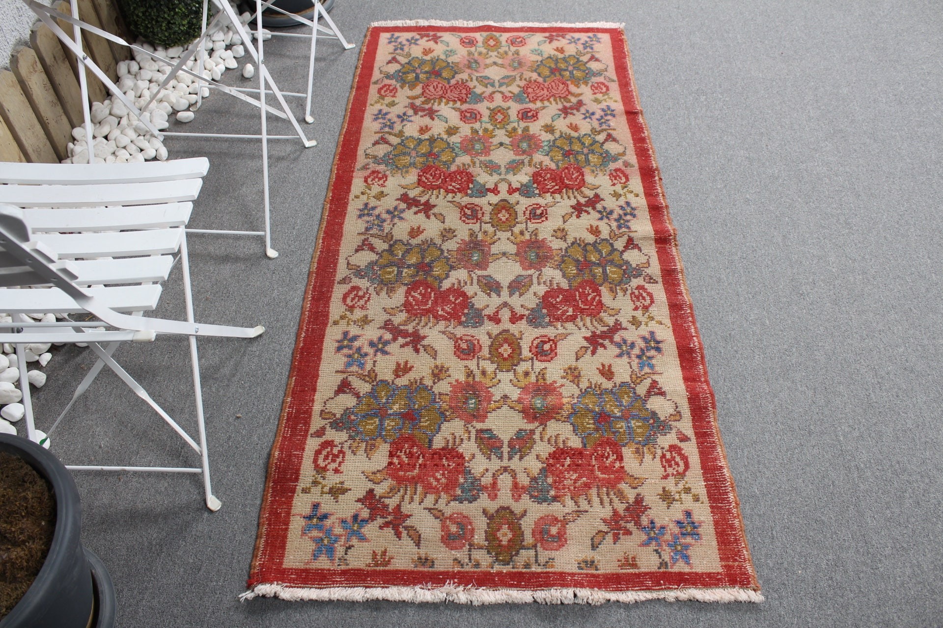 Home Decor Rug, Anatolian Rug, Nursery Rug, Turkish Rug, Rugs for Entry, Vintage Rugs, Entry Rug, 2.9x6.2 ft Accent Rug, Beige Floor Rug