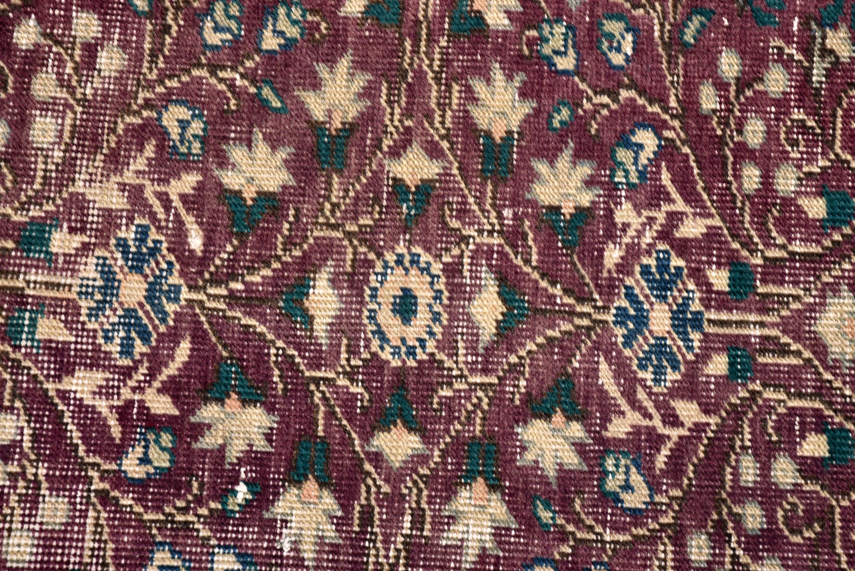 Ev Dekor Halısı, Türkiye Halısı, Mor Boho Halısı, Türk Halısı, Büyük Vintage Halılar, Açıklama Halısı, Salon Halıları, 6.5x9.6 ft Büyük Halı, Vintage Halı