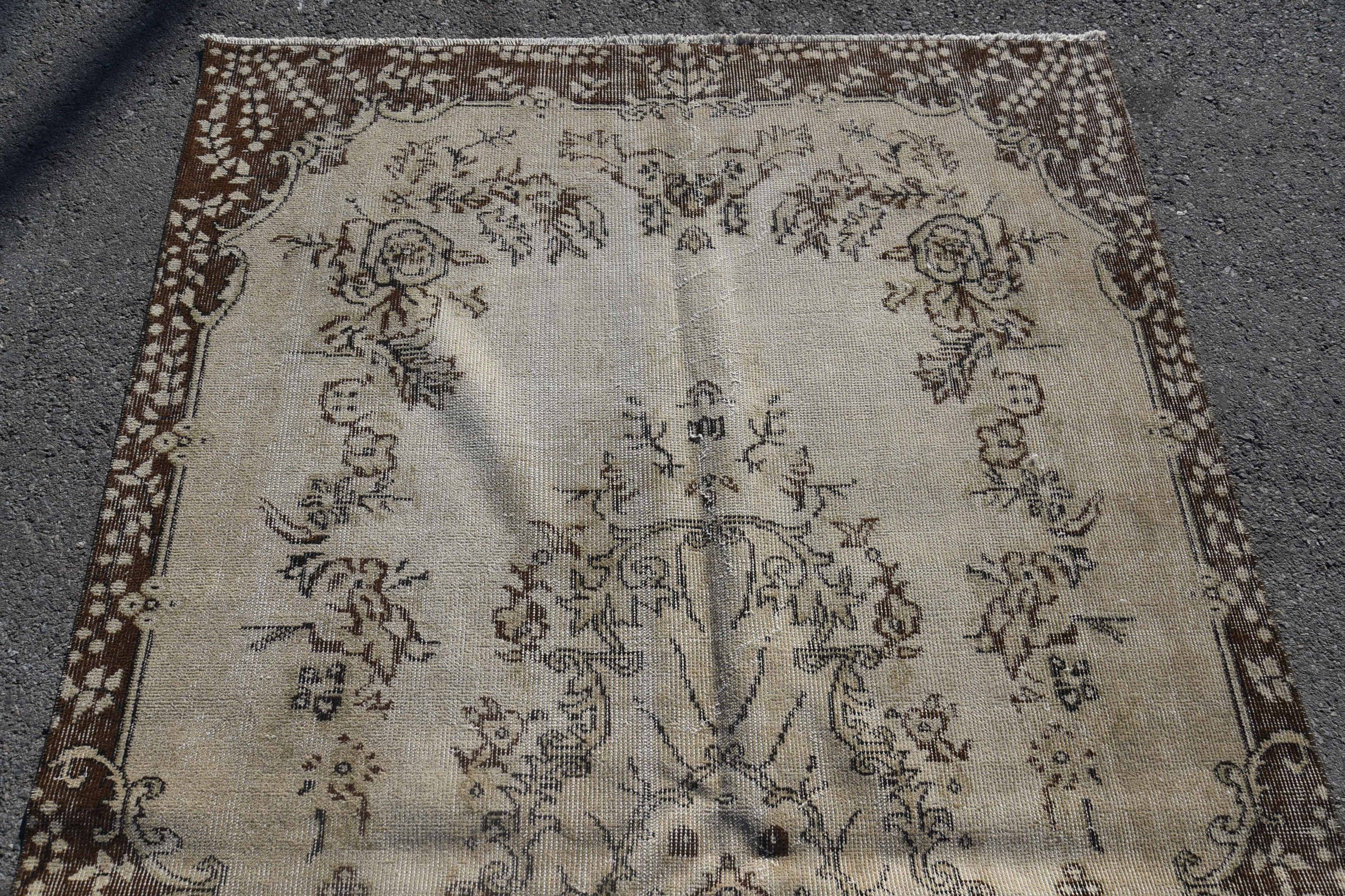 Old Rug, Kitchen Rug, Colorful Rugs, Cool Rug, Vintage Rugs, Aesthetic Rug, Rugs for Nursery, Indoor Rugs, Turkish Rug, 4.7x7.9 ft Area Rug