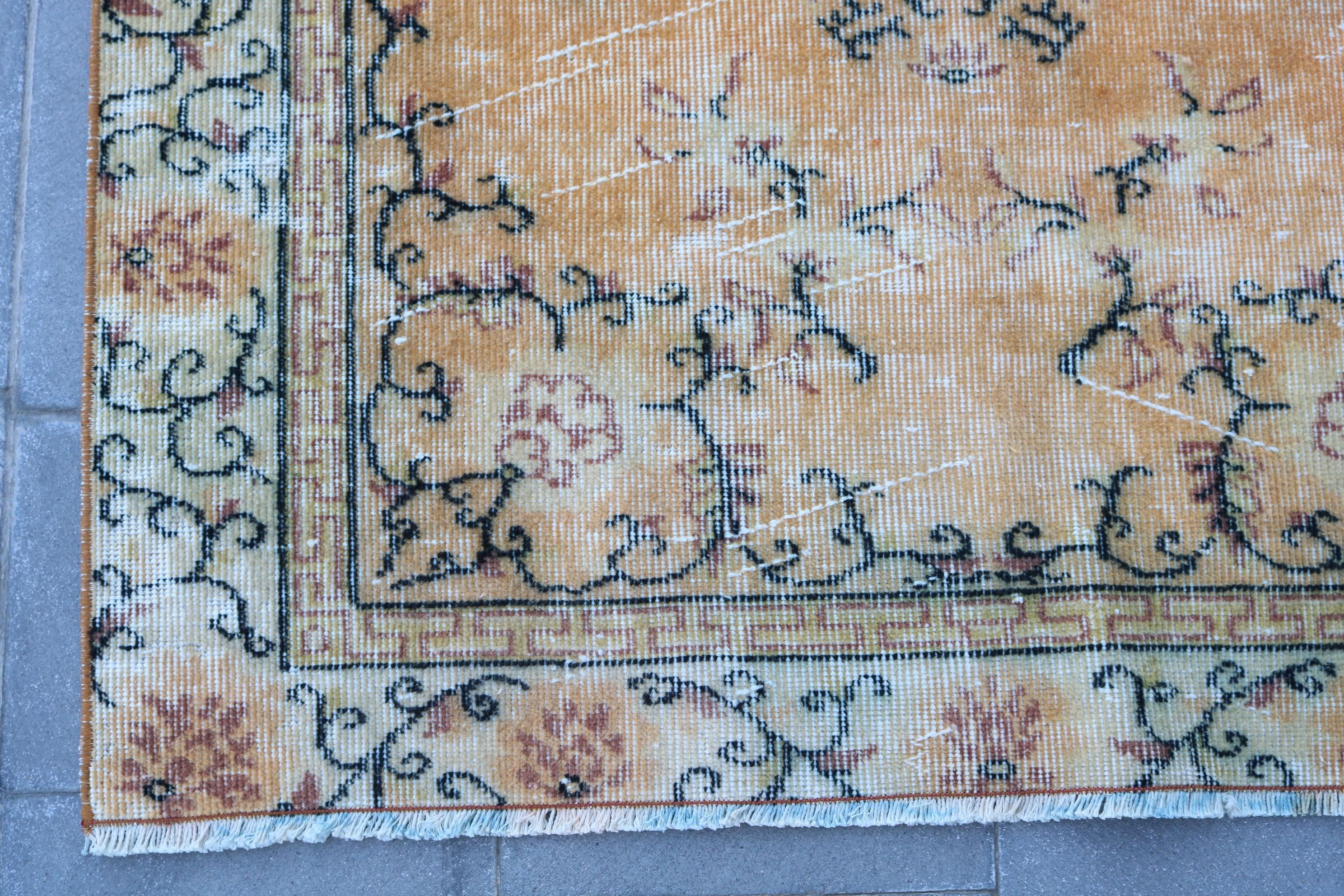 Oriental Rug, Turkish Rug, Vintage Rug, Indoor Rug, Dining Room Rug, Rugs for Living Room, Vintage Decor Rug, Wool Rug, 3.7x6.5 ft Area Rug