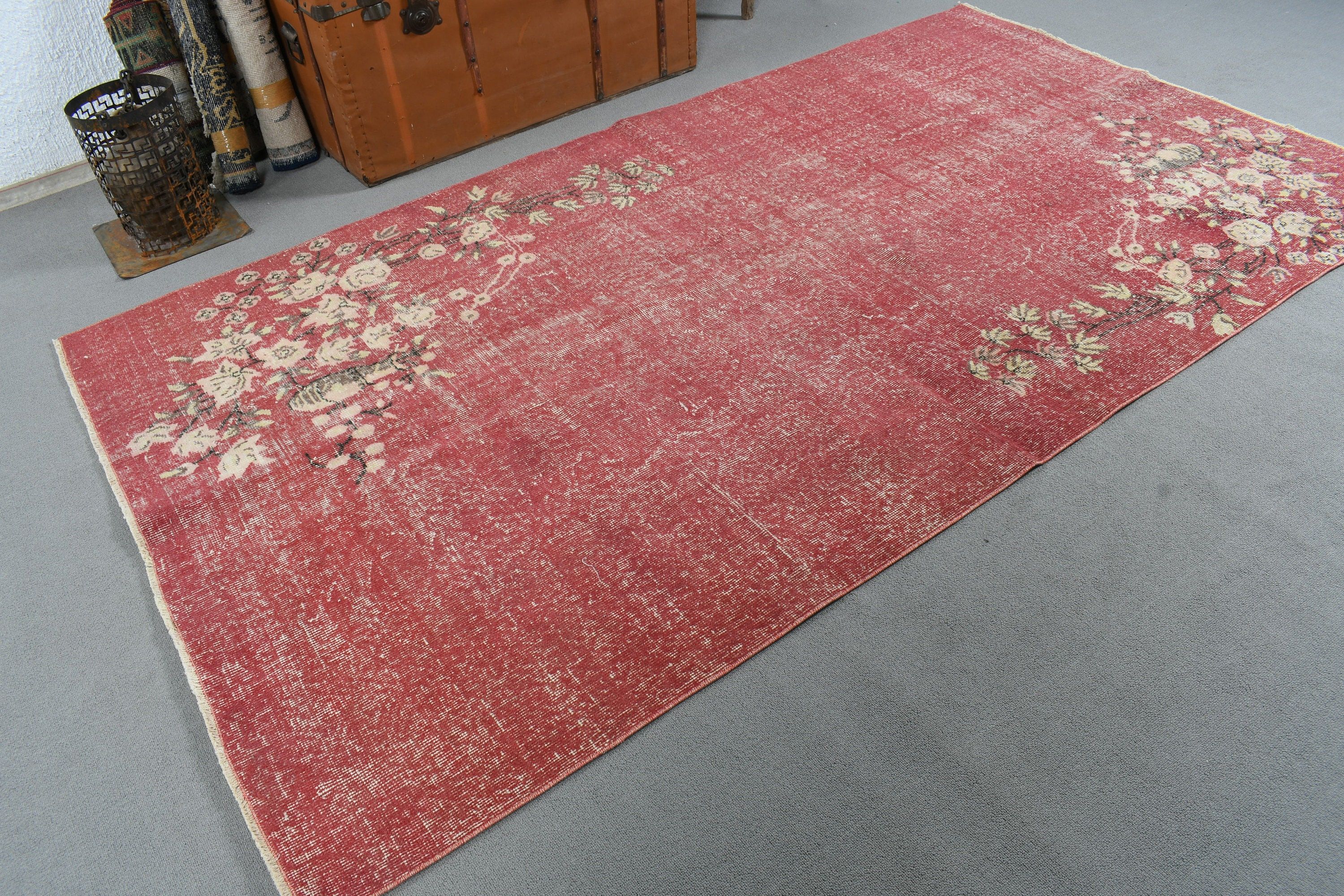 Turkish Rugs, Boho Rugs, Office Rug, Cool Rugs, 4.8x8.6 ft Large Rugs, Large Boho Rug, Large Vintage Rug, Vintage Rugs, Beige Oriental Rug