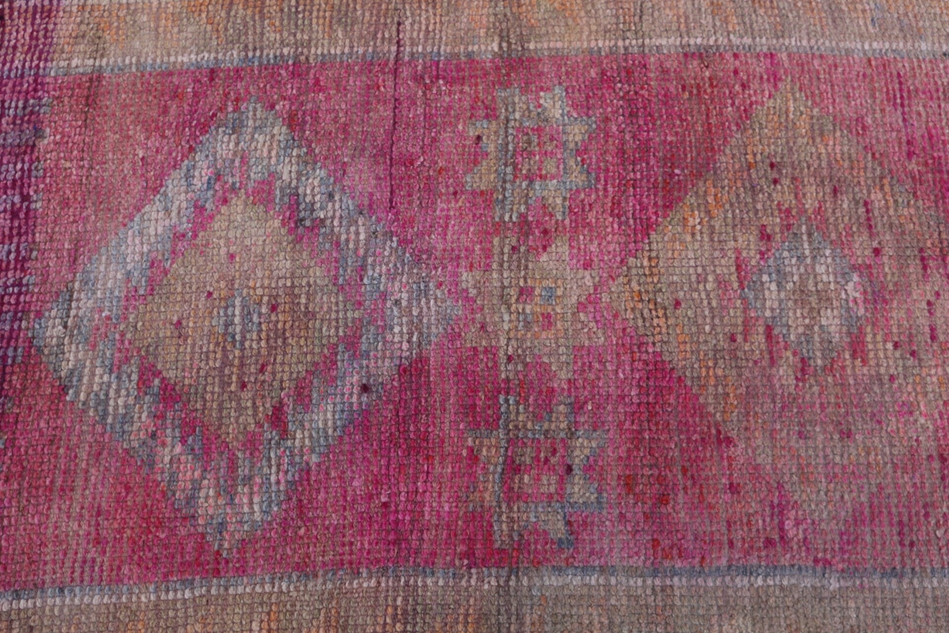 Corridor Rug, Rugs for Corridor, Hallway Rug, 2.8x10.6 ft Runner Rug, Pink Cool Rugs, Wool Rugs, Turkish Rugs, Vintage Rug