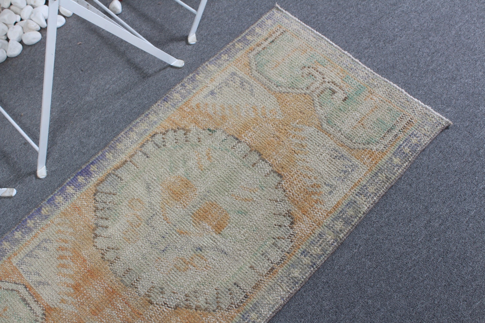 Bedroom Rug, Car Mat Rug, Organic Rugs, Vintage Rug, Home Decor Rug, Turkish Rugs, Antique Rug, Orange Oriental Rugs, 1.9x3.7 ft Small Rug