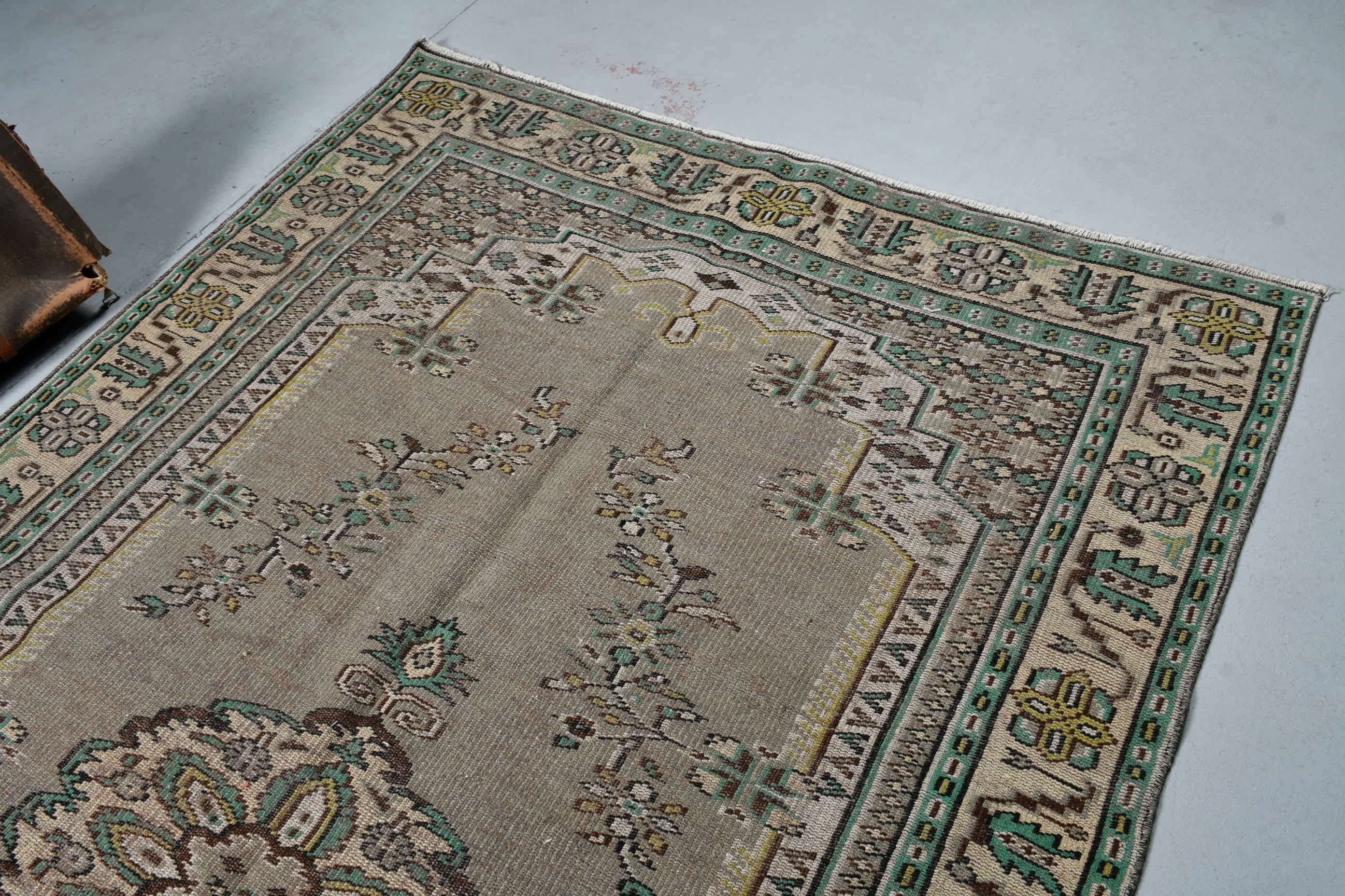 Cute Rugs, Turkish Rug, Green Floor Rug, Living Room Rug, Home Decor Rug, Vintage Rugs, 5.8x9.3 ft Large Rugs, Salon Rugs