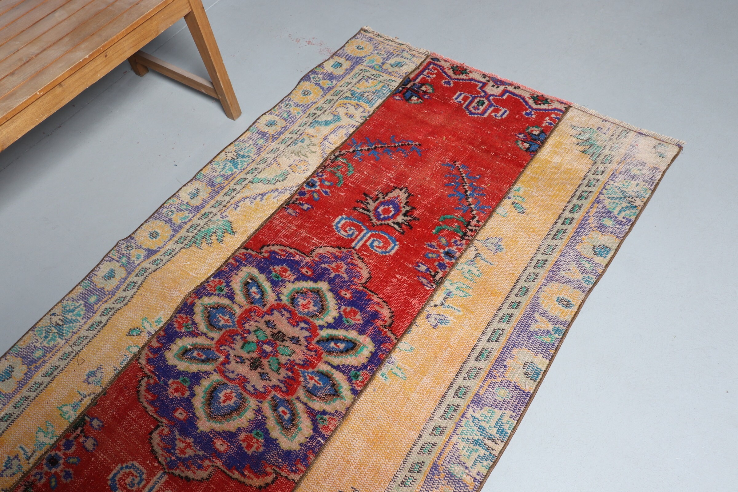 Kitchen Rug, Vintage Rugs, Old Rug, 3.7x7.2 ft Area Rugs, Bedroom Rug, Turkish Rug, Red Bedroom Rug, Floor Rugs, Cute Rug, Rugs for Nursery