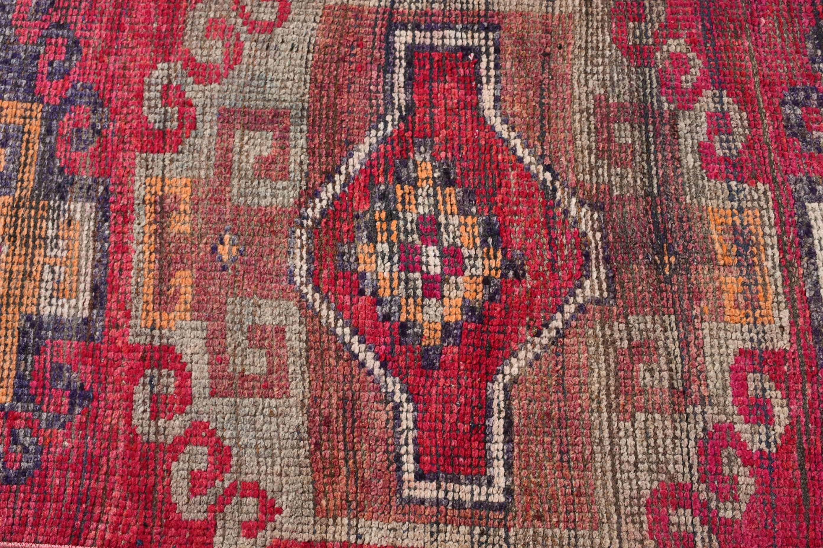 2.7x9.1 ft Runner Rug, Anatolian Rug, Turkish Rug, Corridor Rug, Kitchen Rug, Rugs for Stair, Pink Moroccan Rugs, Ethnic Rugs, Vintage Rugs