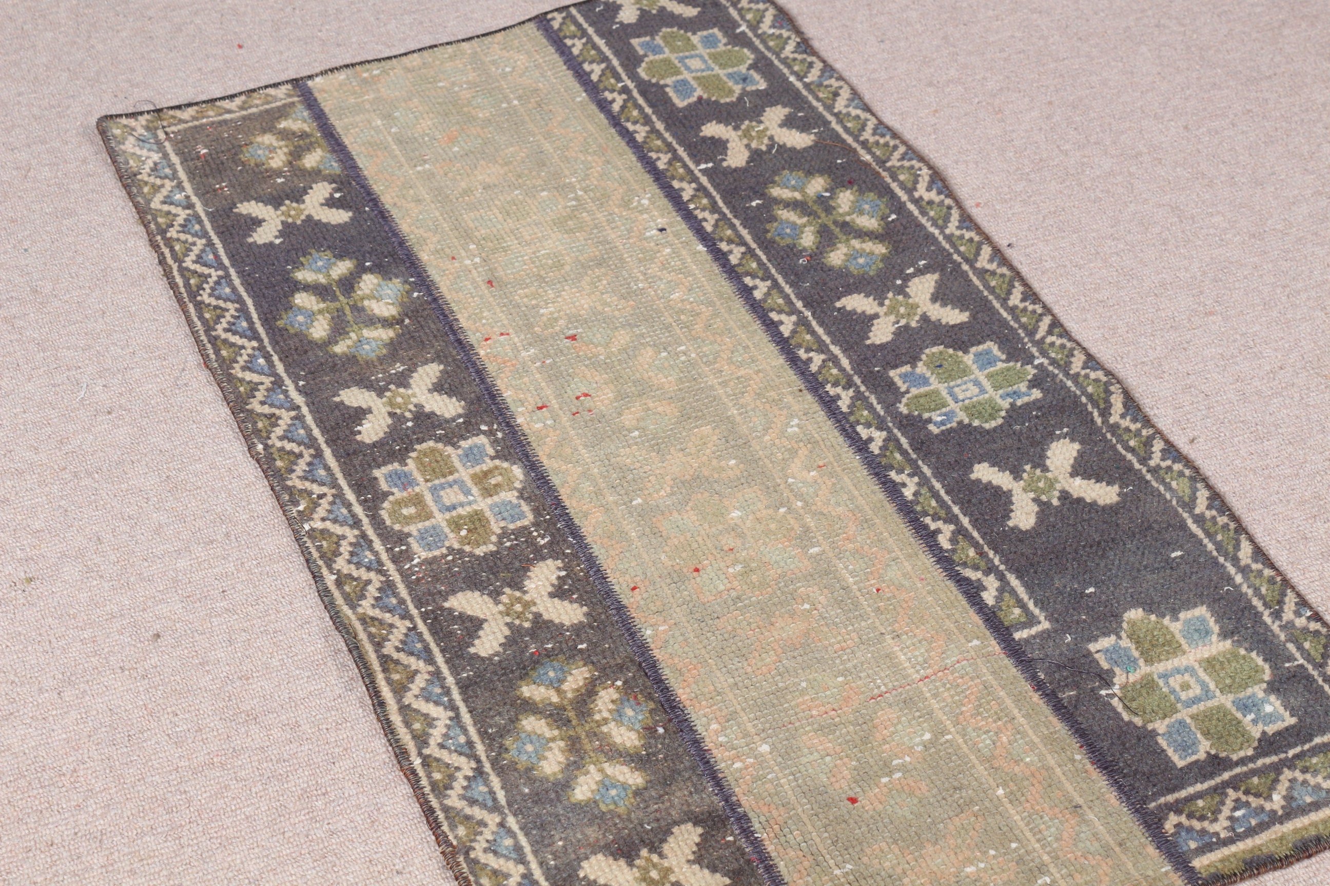 Floor Rugs, Vintage Rug, Oriental Rug, Beige Oushak Rugs, Turkish Rug, Bath Rugs, Rugs for Door Mat, 1.9x3.3 ft Small Rugs, Bathroom Rug