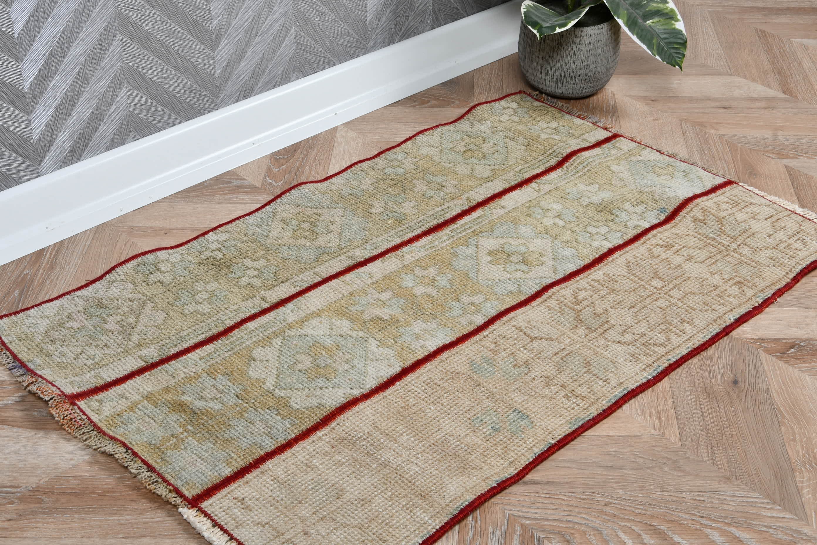 1.8x2.9 ft Small Rug, Wool Rug, Rugs for Bathroom, Nursery Rugs, Beige Kitchen Rug, Oriental Rug, Bathroom Rugs, Turkish Rug, Vintage Rug