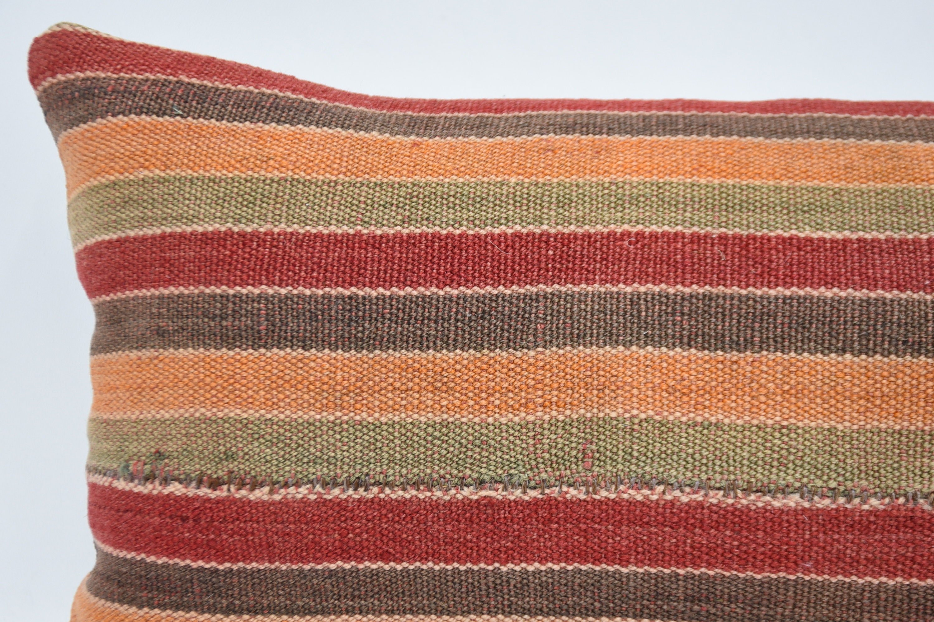 Türk Yastığı, Nötr Minder Kılıfı, Bank Minder Kılıfı, 12"x24" Kırmızı Yastık Kılıfı, Vintage Kilim Kırlent, Kanepe Yastık