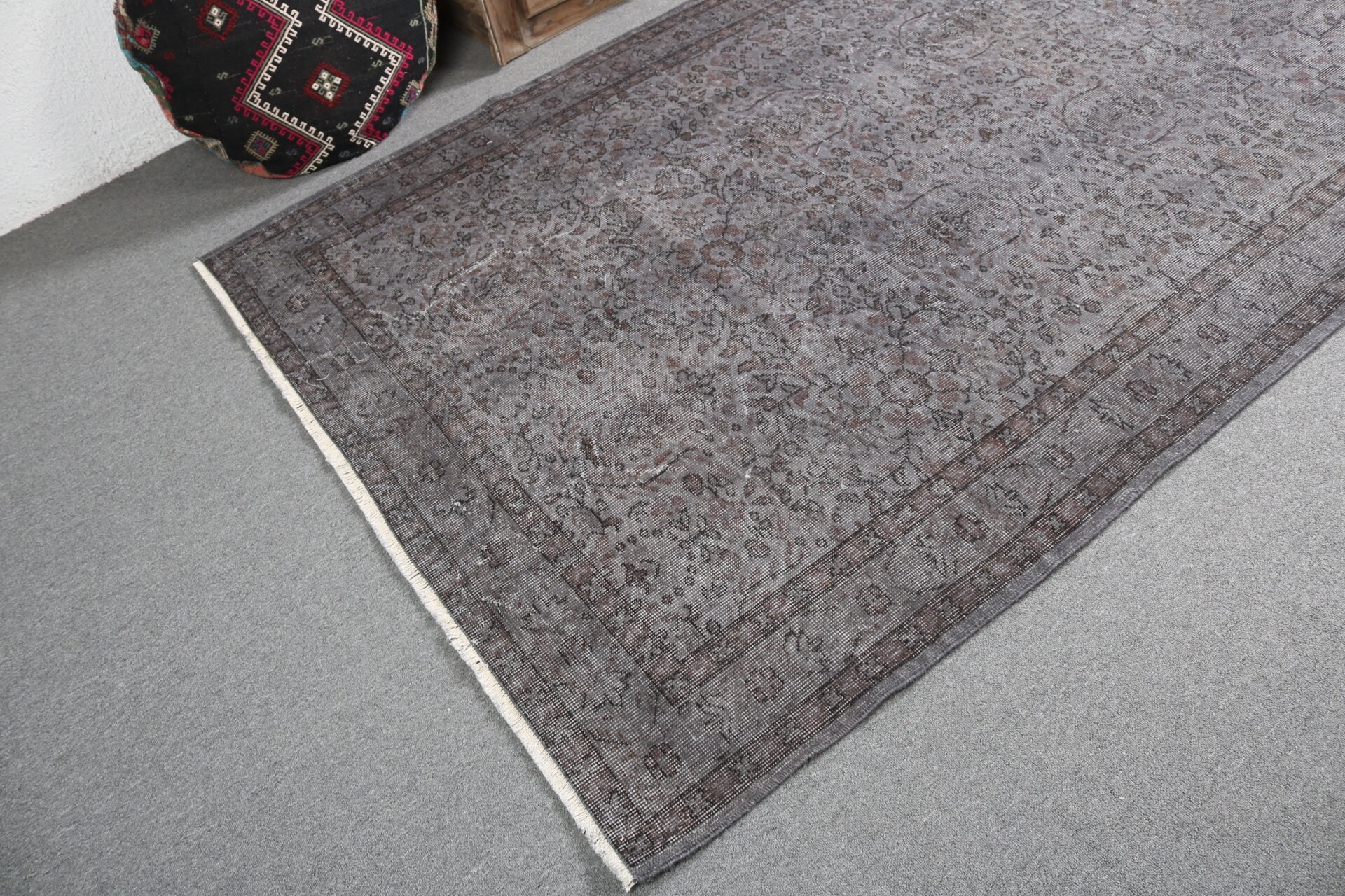 Boho Rugs, Bedroom Rugs, 5.4x9.2 ft Large Rugs, Turkish Rugs, Vintage Rugs, Wool Rug, Moroccan Rugs, Gray Handwoven Rugs, Large Vintage Rug