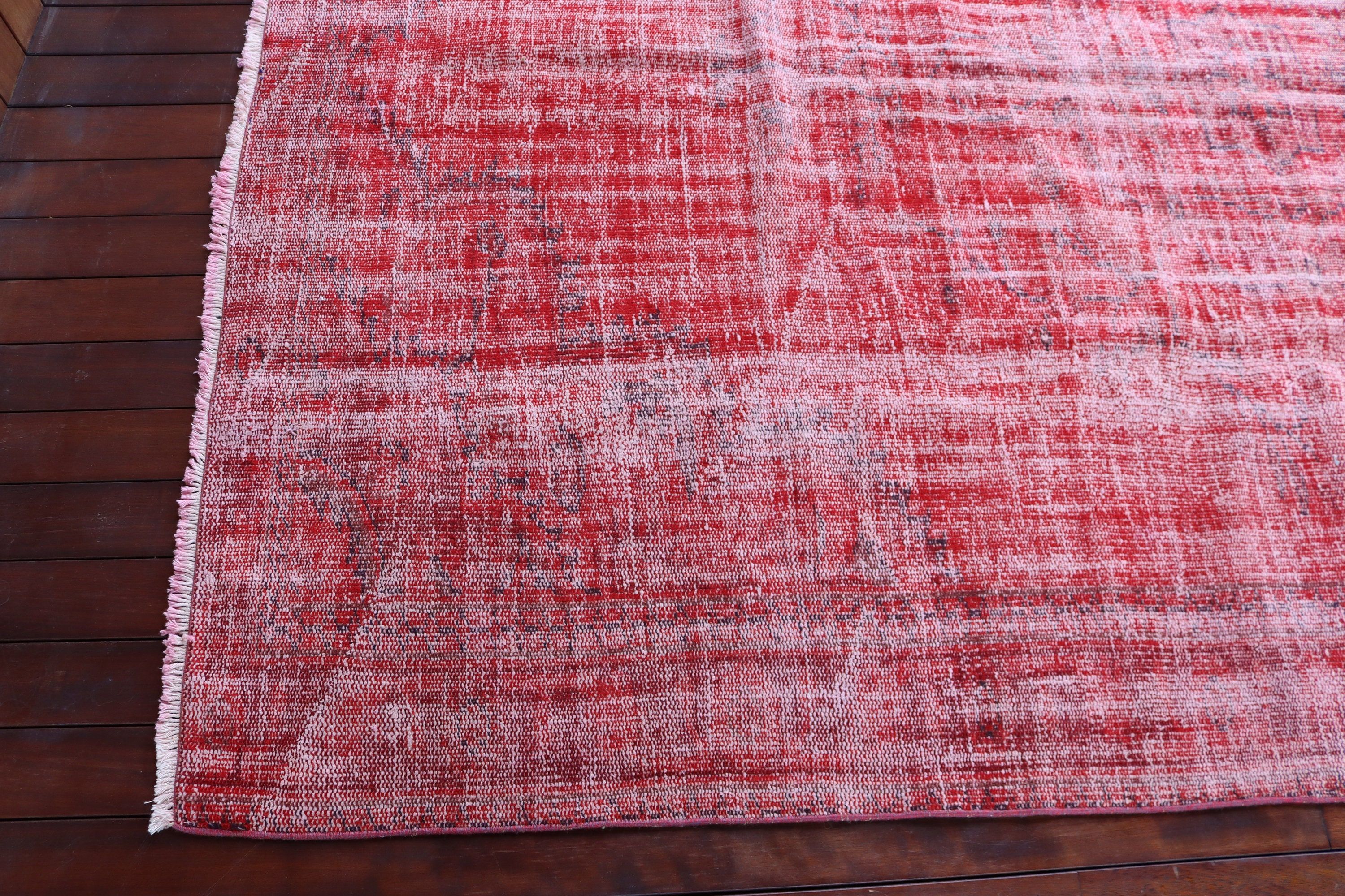 Large Vintage Rug, Red Cool Rug, Turkey Rugs, 6.2x9.6 ft Large Rugs, Vintage Rugs, Living Room Rug, Handwoven Rug, Neutral Rug, Turkish Rug