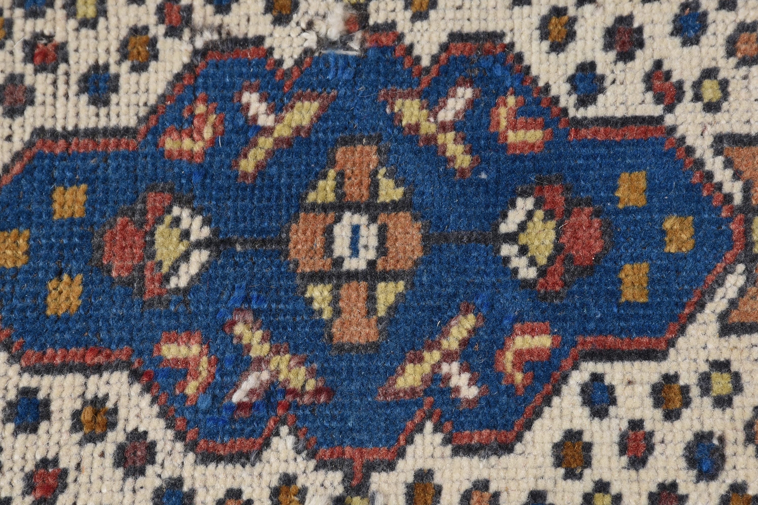 Office Rug, Turkish Rugs, Wool Rug, Dorm Rug, Car Mat Rugs, Vintage Rug, Bedroom Rug, 1.5x3.7 ft Small Rugs, Rugs for Bath, Home Decor Rug